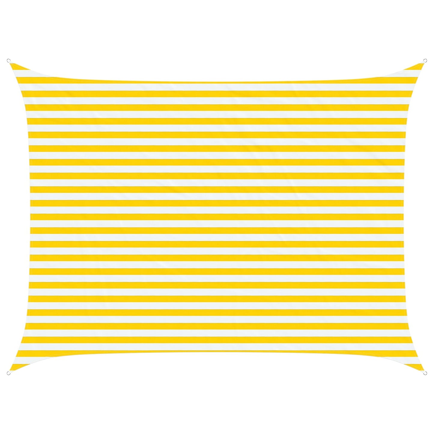 Sonnensegel Gelb und Weiß 4 x 3 m 100 % Polyester Oxford