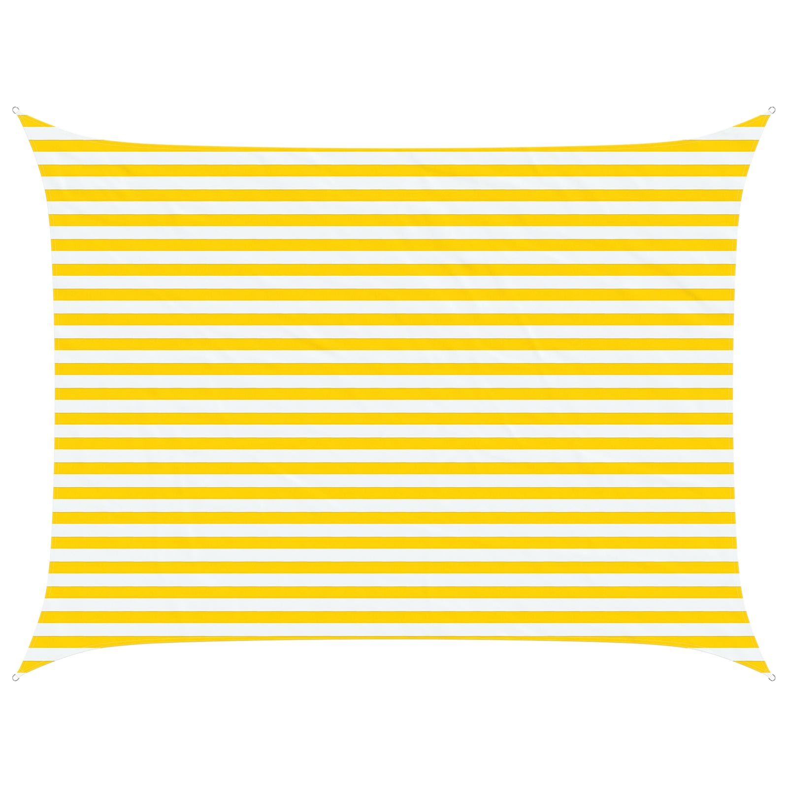 Sonnensegel Gelb und Weiß 4 x 3 m 100 % Polyester Oxford