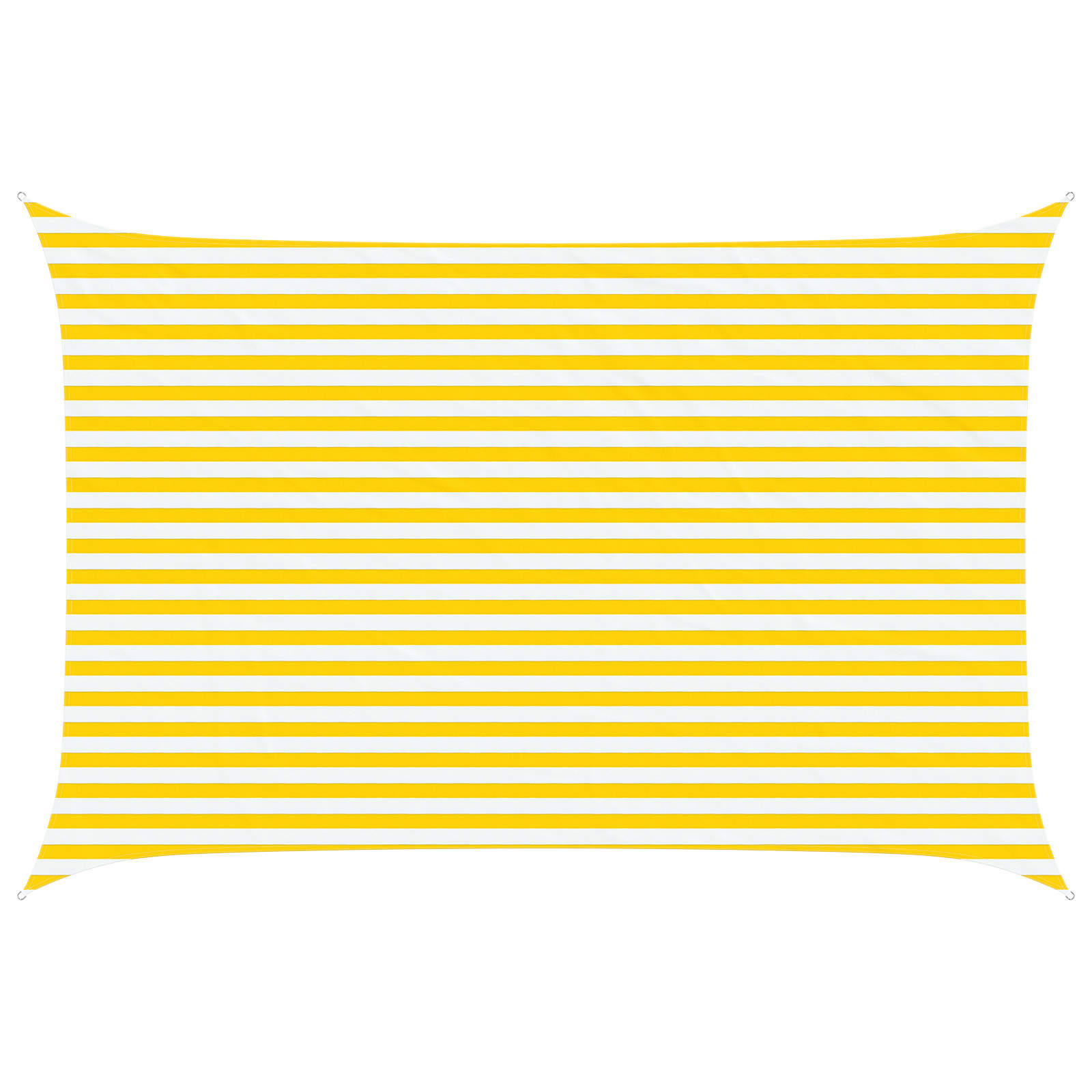 Sonnensegel Gelb und Weiß 4,5 × 3 m 100 % Polyester Oxford