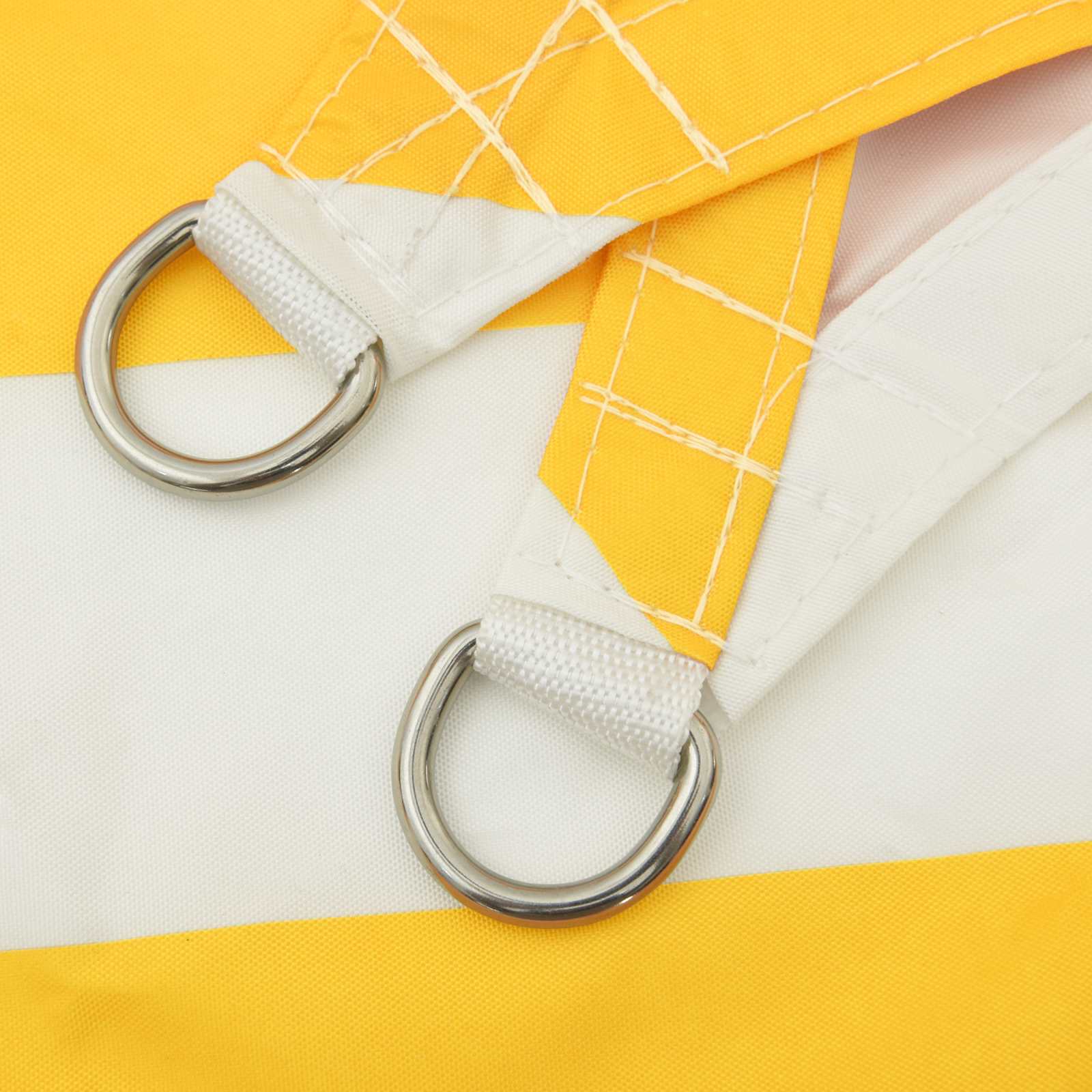 Sonnensegel Gelb und Weiß 6 x 3 m 100 % Polyester Oxford