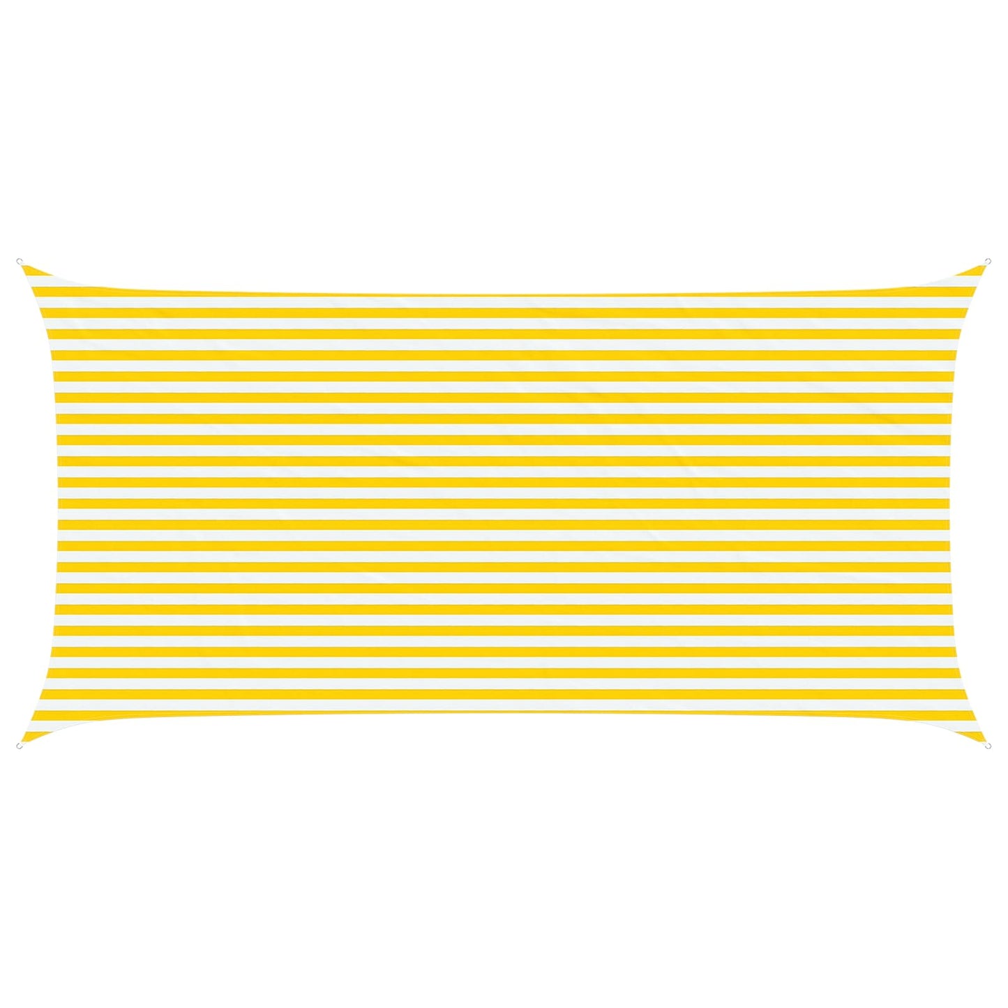 Sonnensegel Gelb und Weiß 6 x 3 m 100 % Polyester Oxford