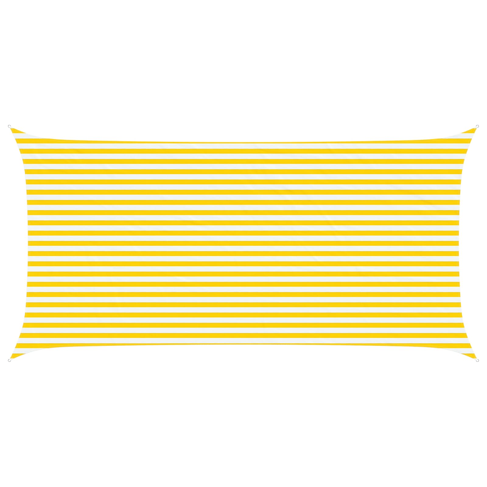 Sonnensegel Gelb und Weiß 6 x 3 m 100 % Polyester Oxford
