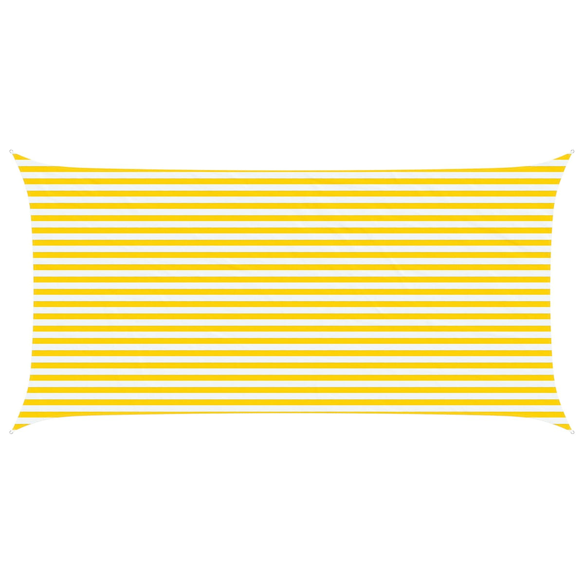 Sonnensegel Gelb und Weiß 3 x 6 m 100 % Polyester Oxford