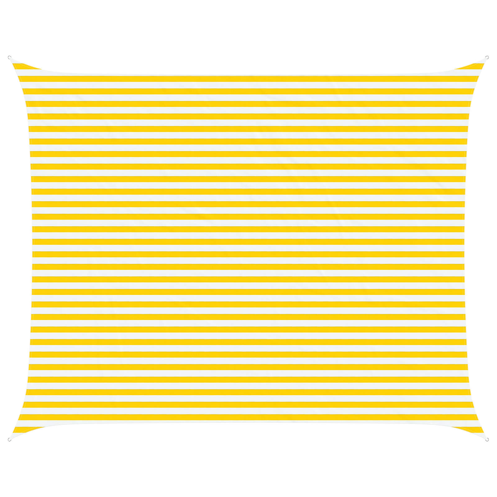 Sonnensegel Gelb und Weiß 5 x 4 m 100 % Polyester Oxford