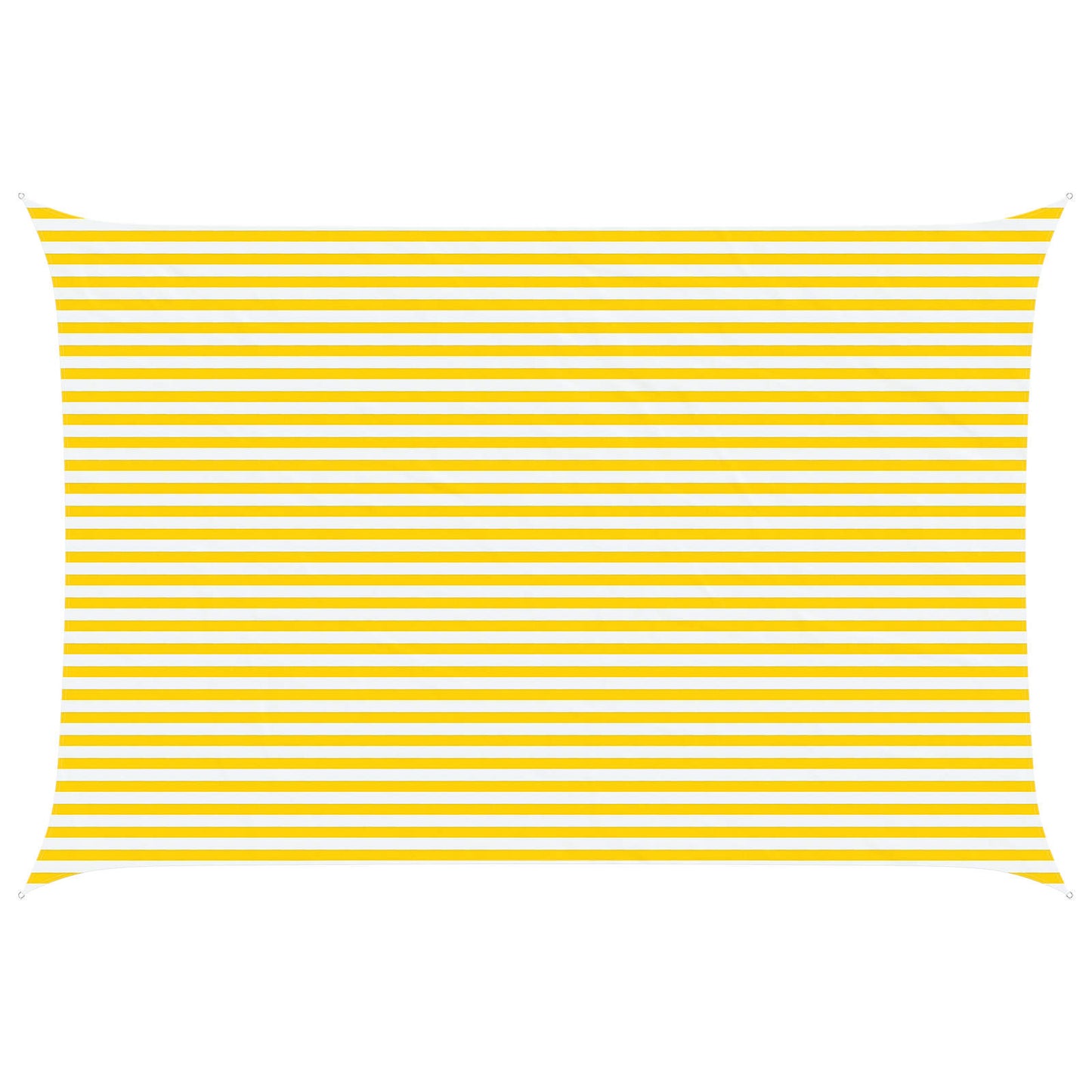 Sonnensegel Gelb und Weiß 6 x 4 m 100 % Polyester Oxford