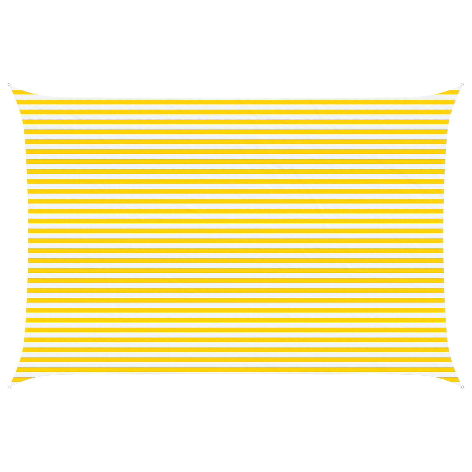 Sonnensegel Gelb und Weiß 6 x 4 m 100 % Polyester Oxford