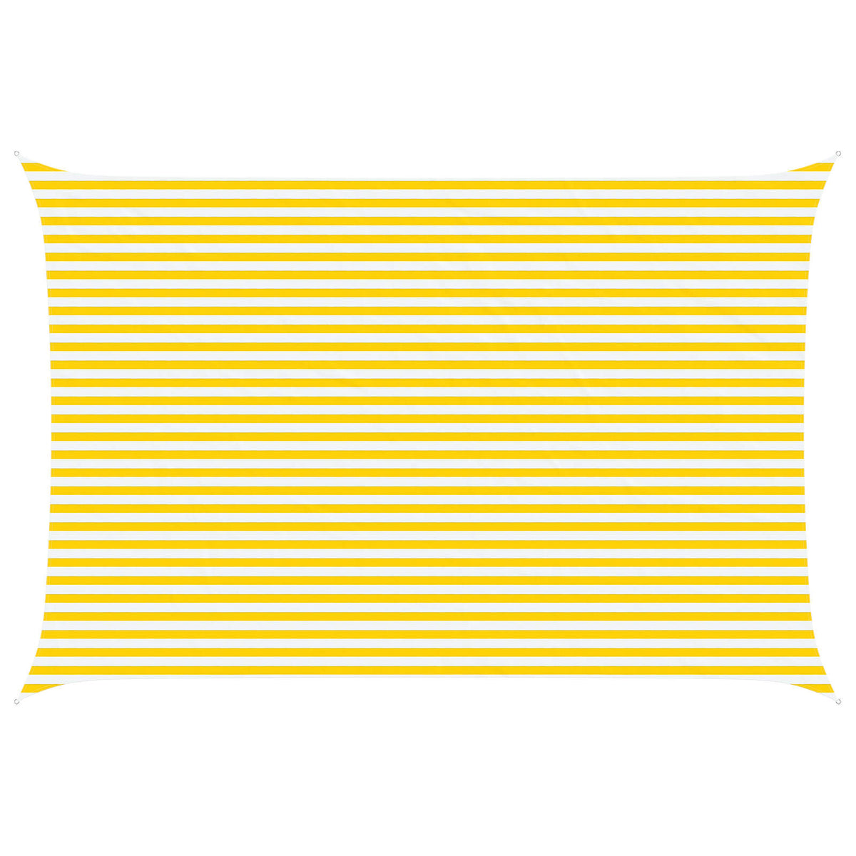 Sonnensegel Gelb und Weiß 4 x 6 m 100 % Polyester Oxford