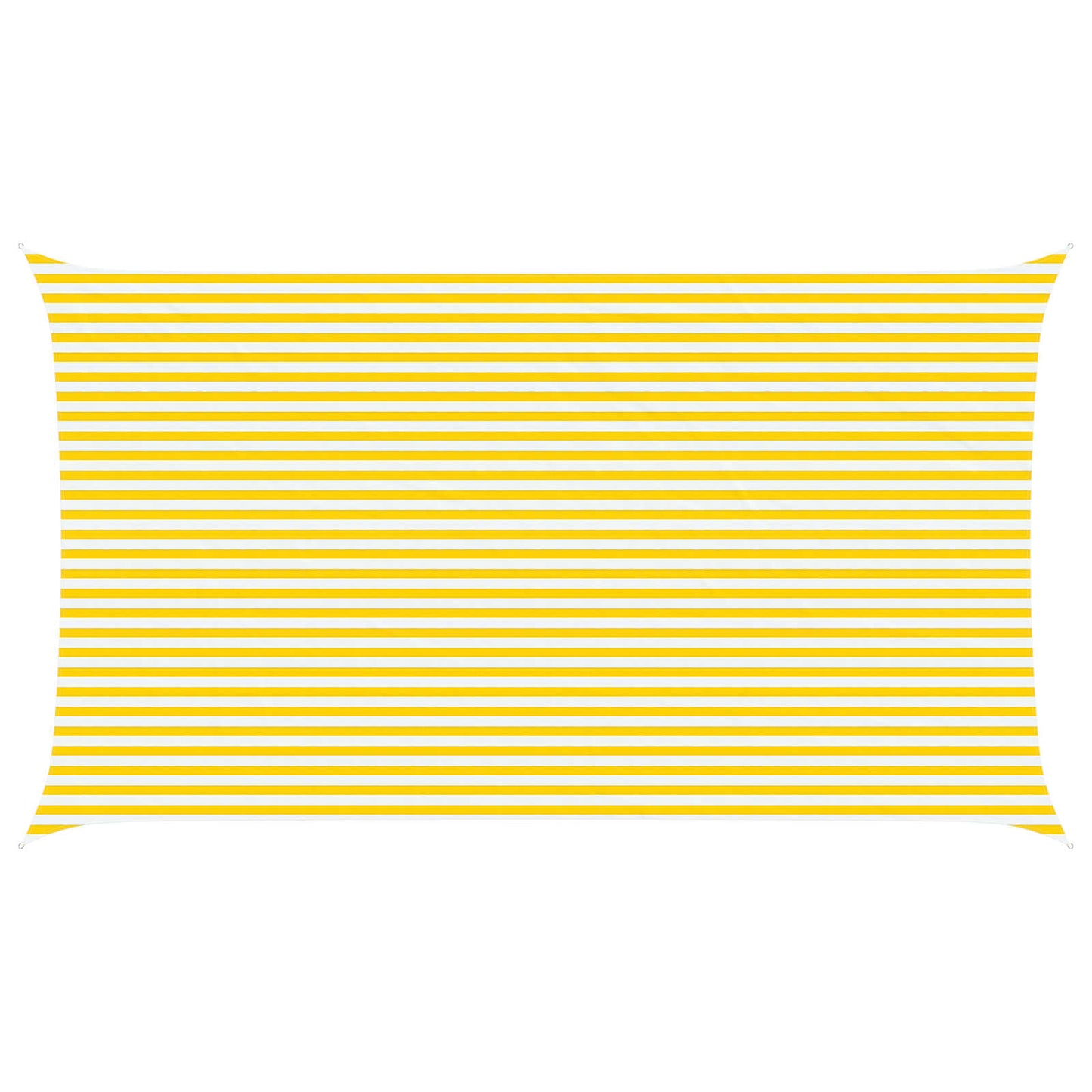 Sonnensegel Gelb und Weiß 7 x 4 m 100 % Polyester Oxford