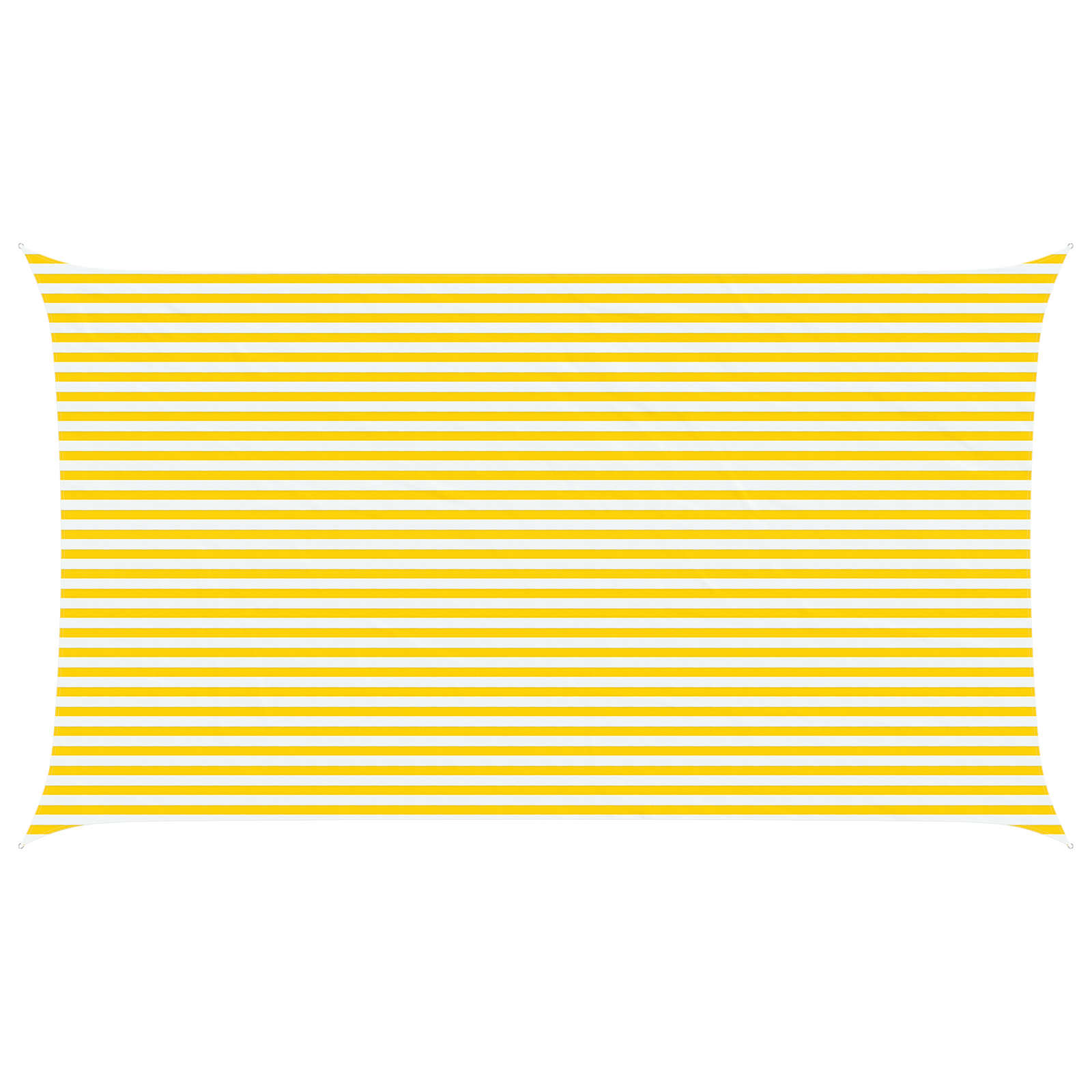 Sonnensegel Gelb und Weiß 7 x 4 m 100 % Polyester Oxford