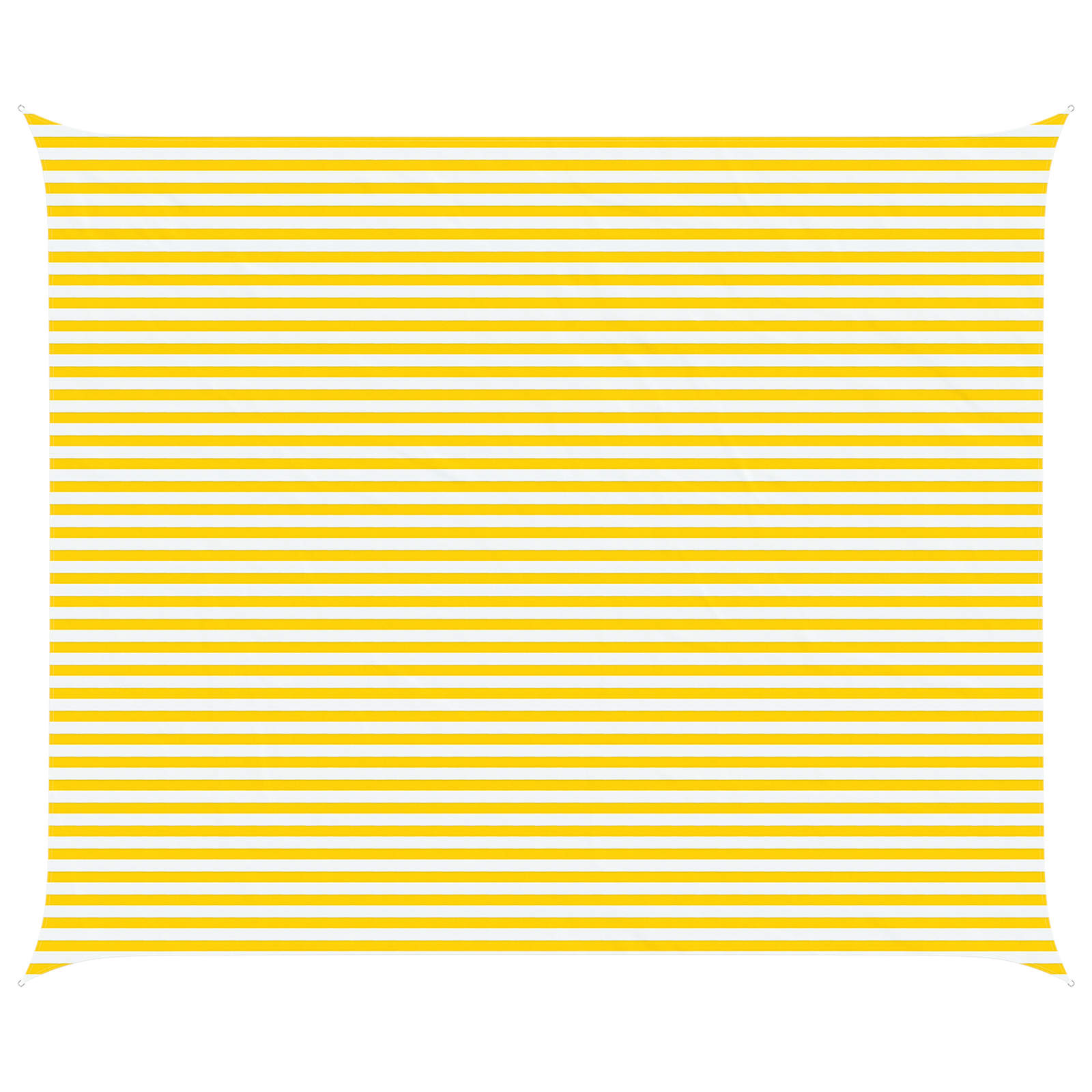 Sonnensegel Gelb und Weiß 6 x 5 m 100 % Polyester Oxford