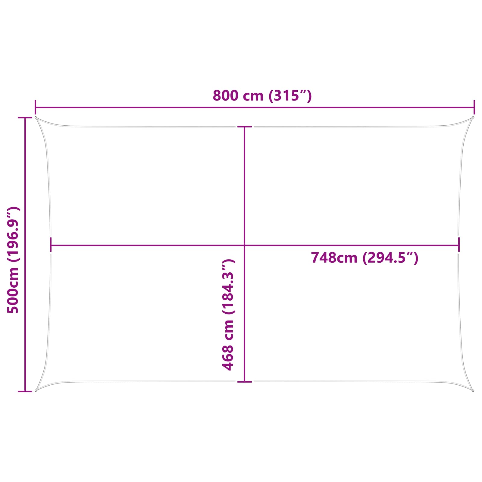 Sonnensegel Gelb und Weiß 8 x 5 m 100 % Polyester Oxford
