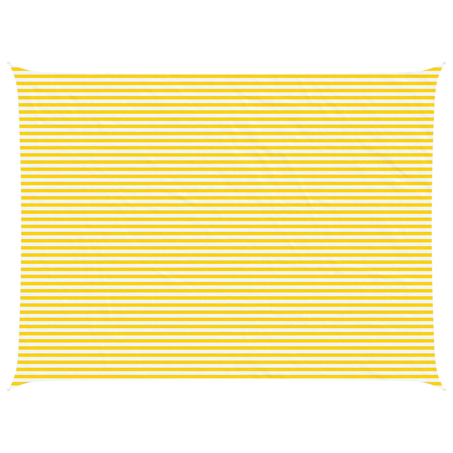Sonnensegel Gelb und Weiß 8 x 6 m 100 % Polyester Oxford