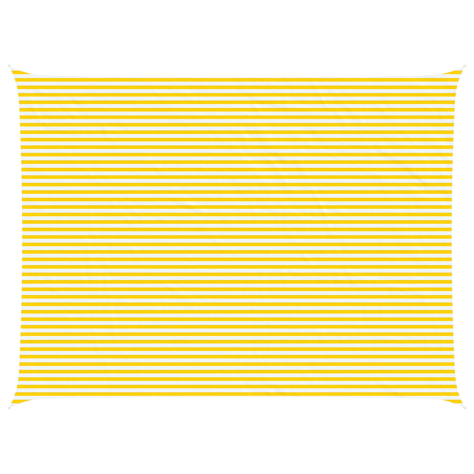Sonnensegel Gelb und Weiß 8 x 6 m 100 % Polyester Oxford