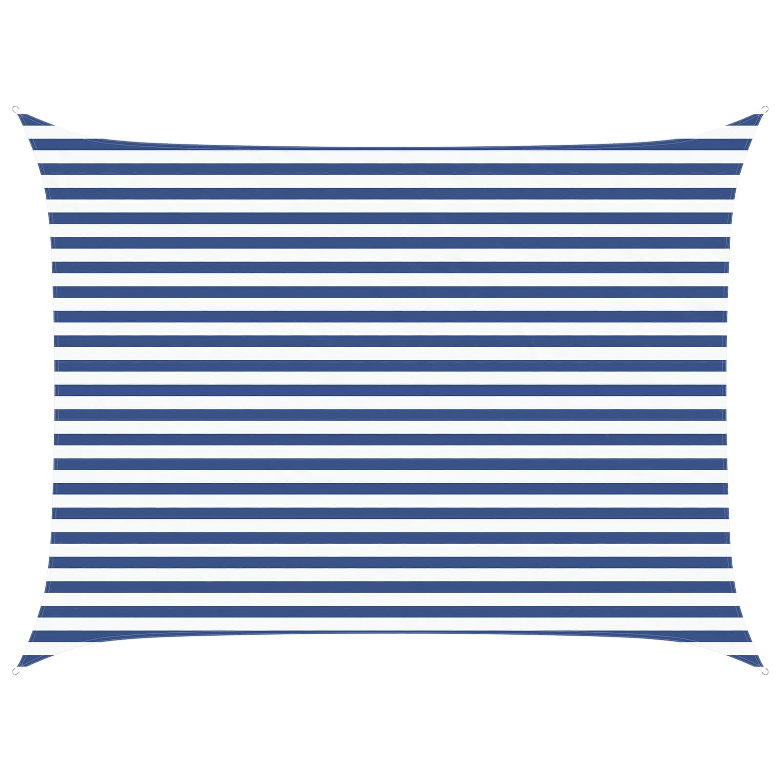 Sonnensegel Blau und Weiß 4 x 3 m 100 % Polyester Oxford