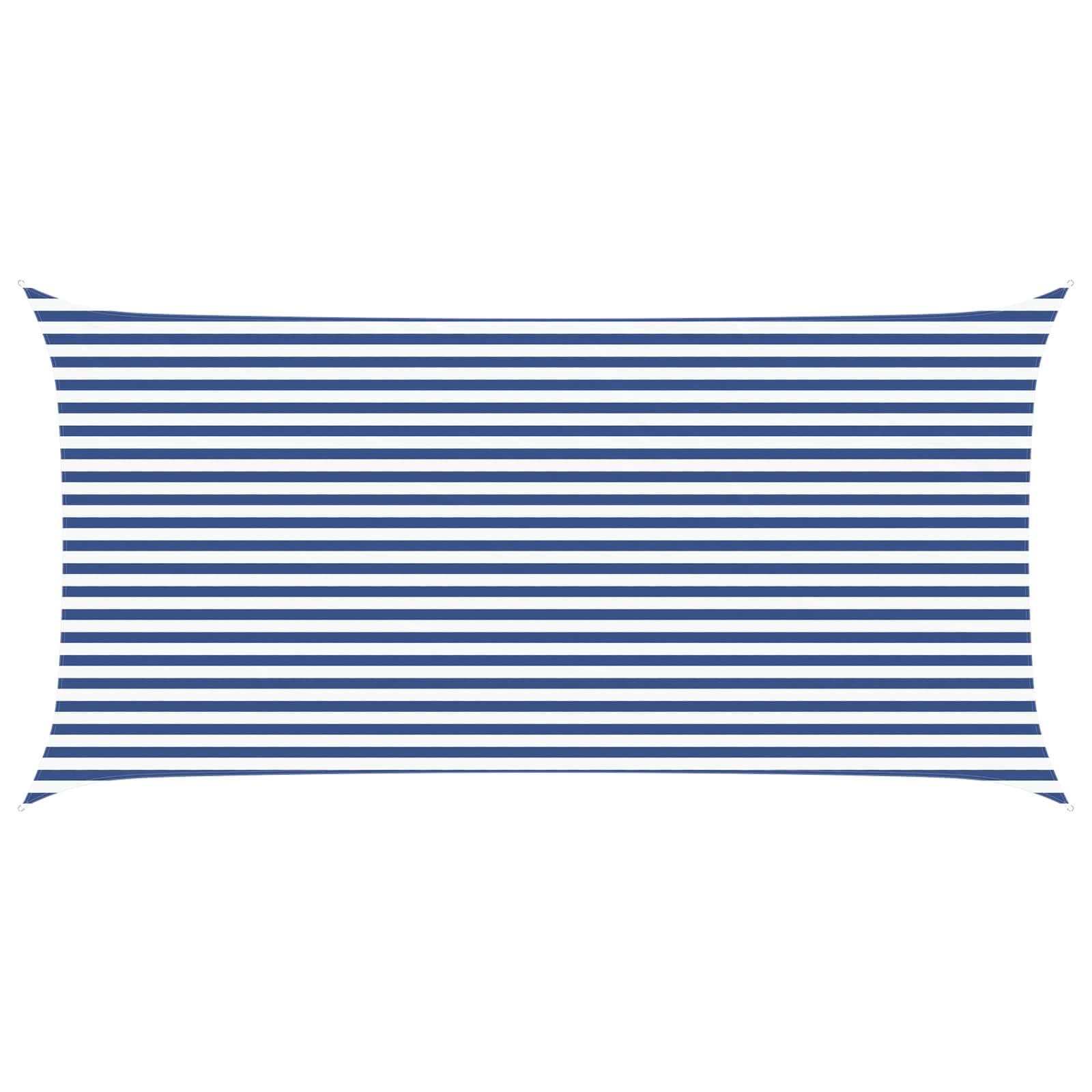 Sonnensegel Blau und Weiß 6 x 3 m 100 % Polyester Oxford