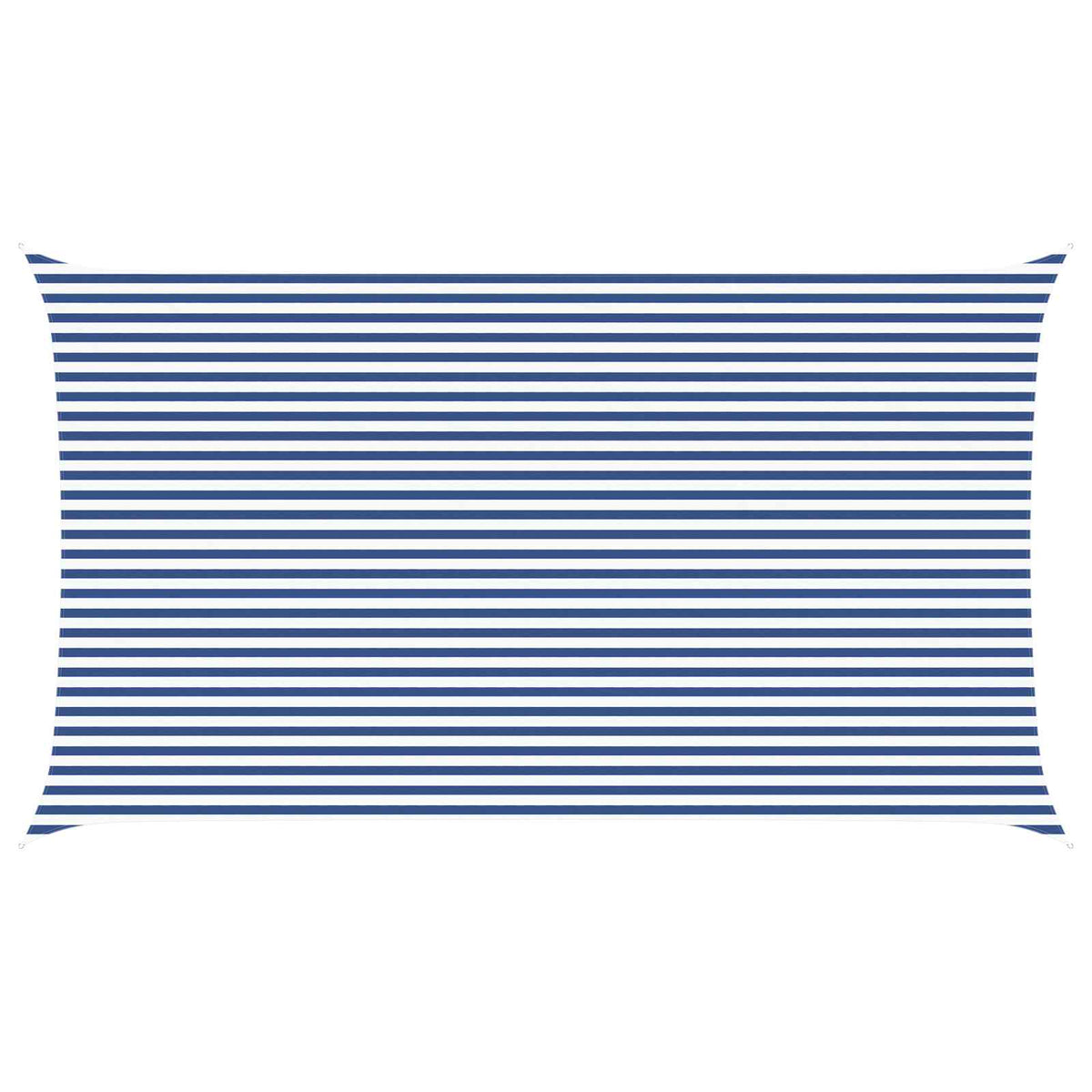 Sonnensegel Blau und Weiß 4 x 7 m 100 % Polyester Oxford