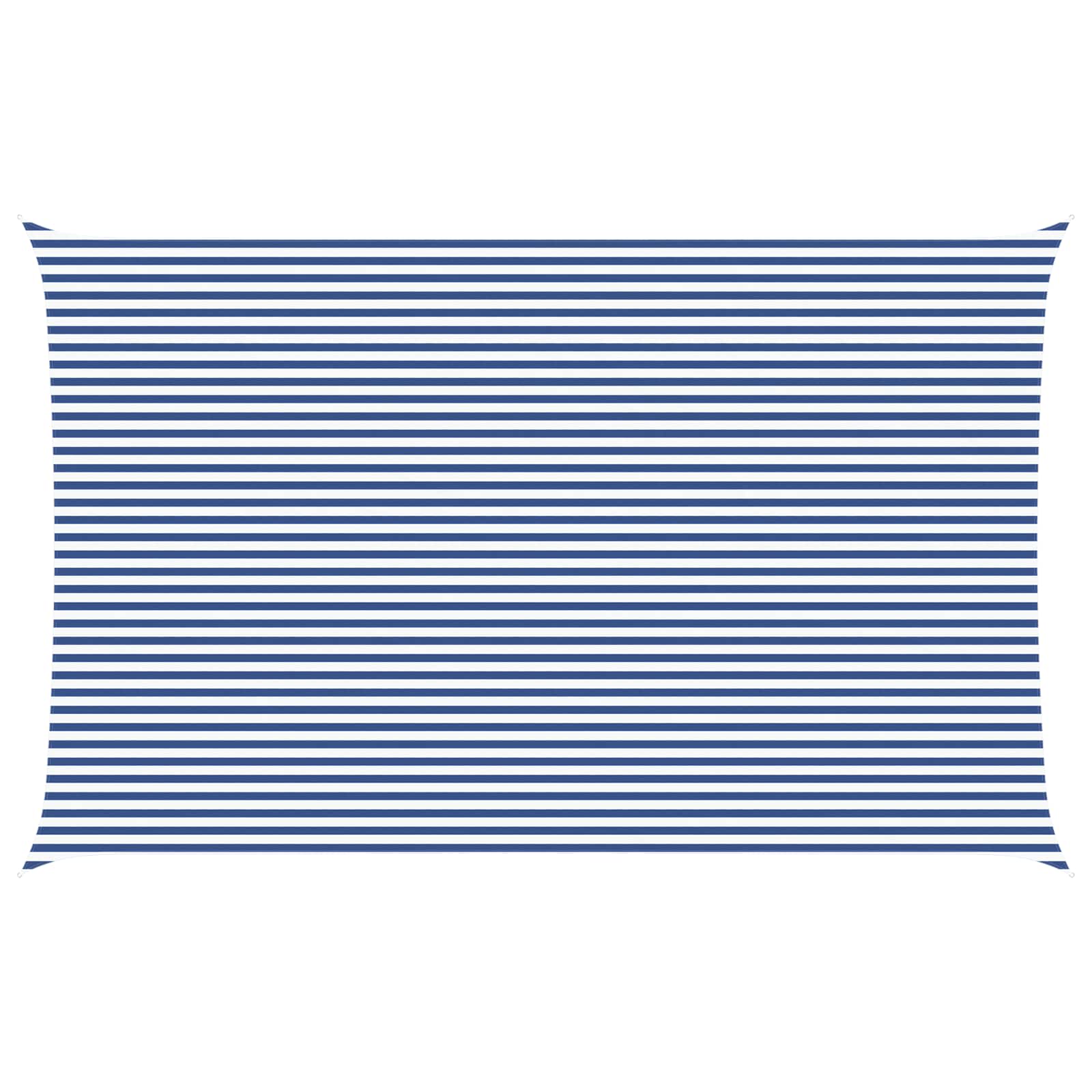 Sonnensegel Blau und Weiß 8 x 5 m 100 % Polyester Oxford