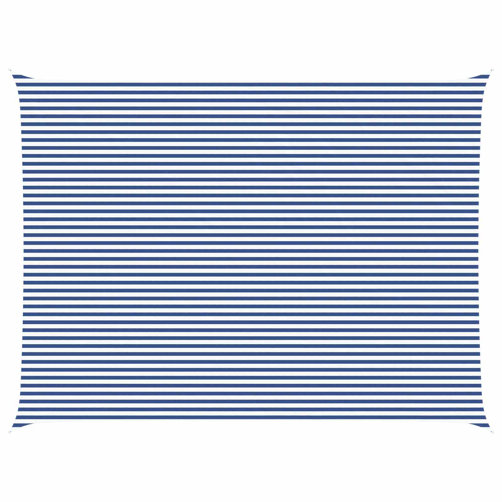 Sonnensegel Blau und Weiß 8 x 6 m 100 % Polyester Oxford