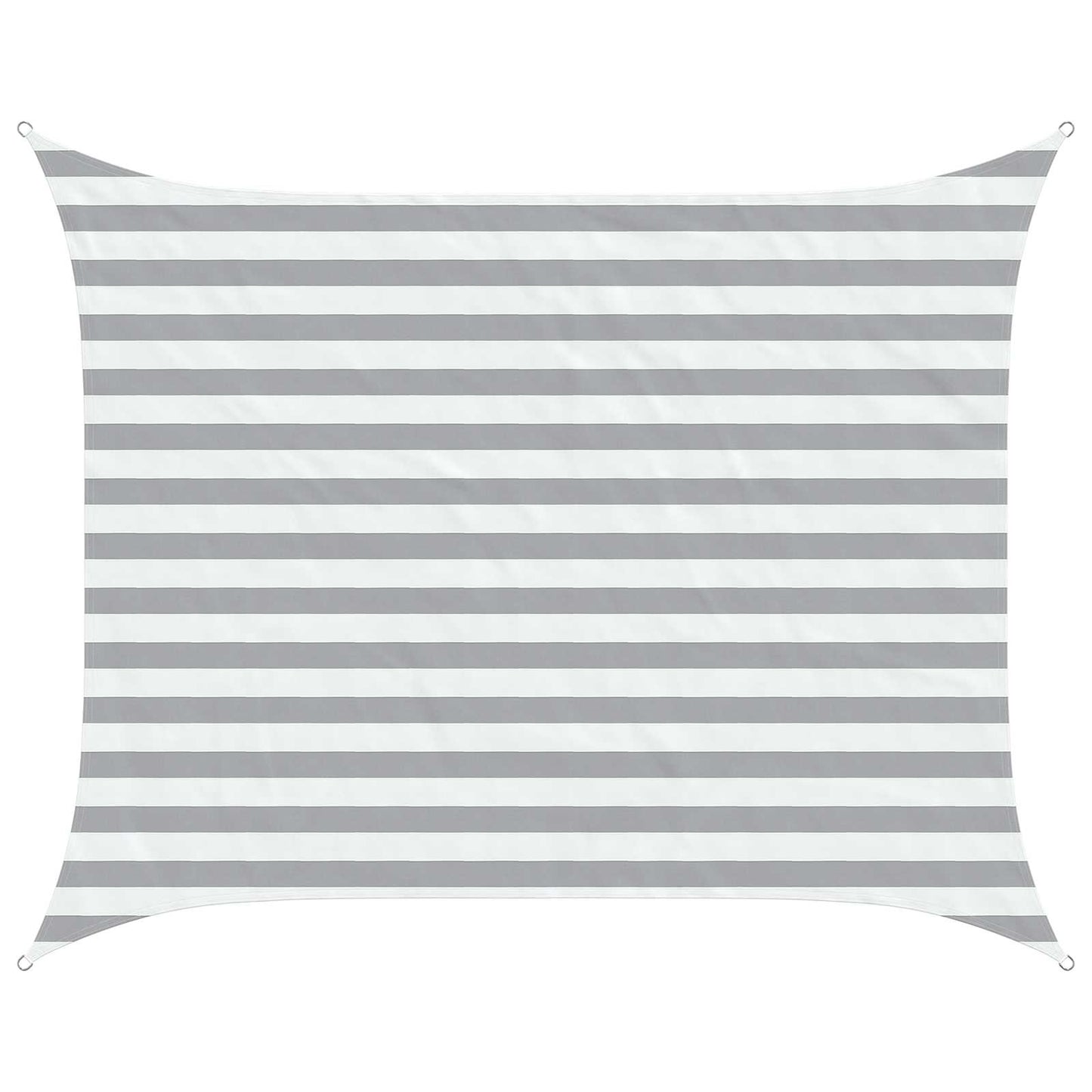 Sonnensegel Hellgrau und Weiß 2 x 2,5 m 100 % Polyester Oxford