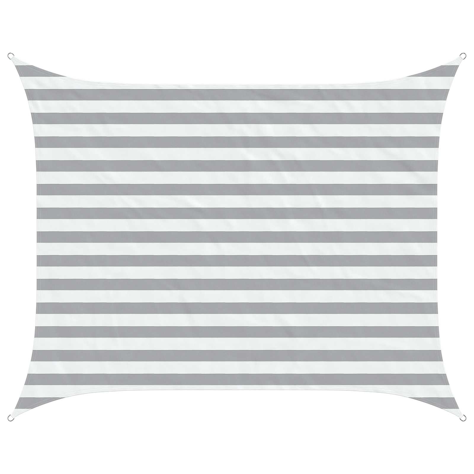 Sonnensegel Hellgrau und Weiß 2 x 2,5 m 100 % Polyester Oxford