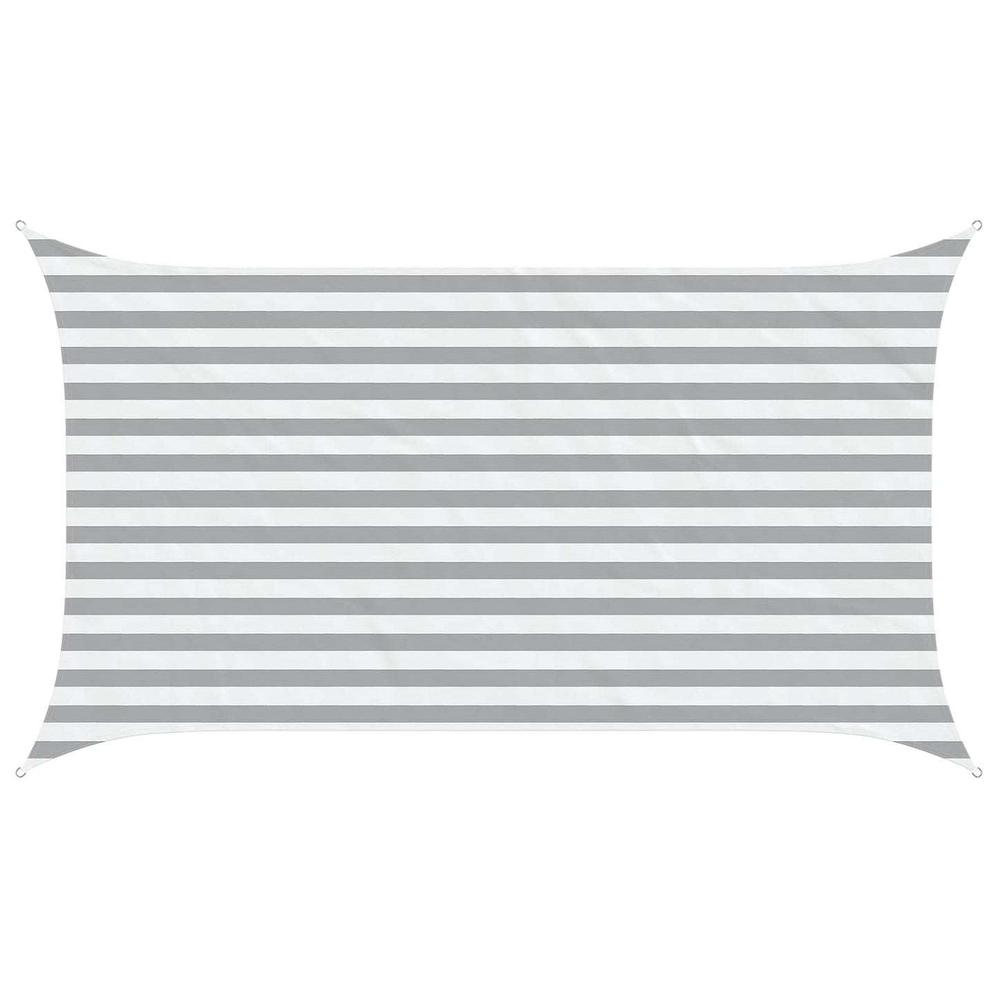Sonnensegel Hellgrau und Weiß 3,5 x 2 m 100 % Polyester Oxford