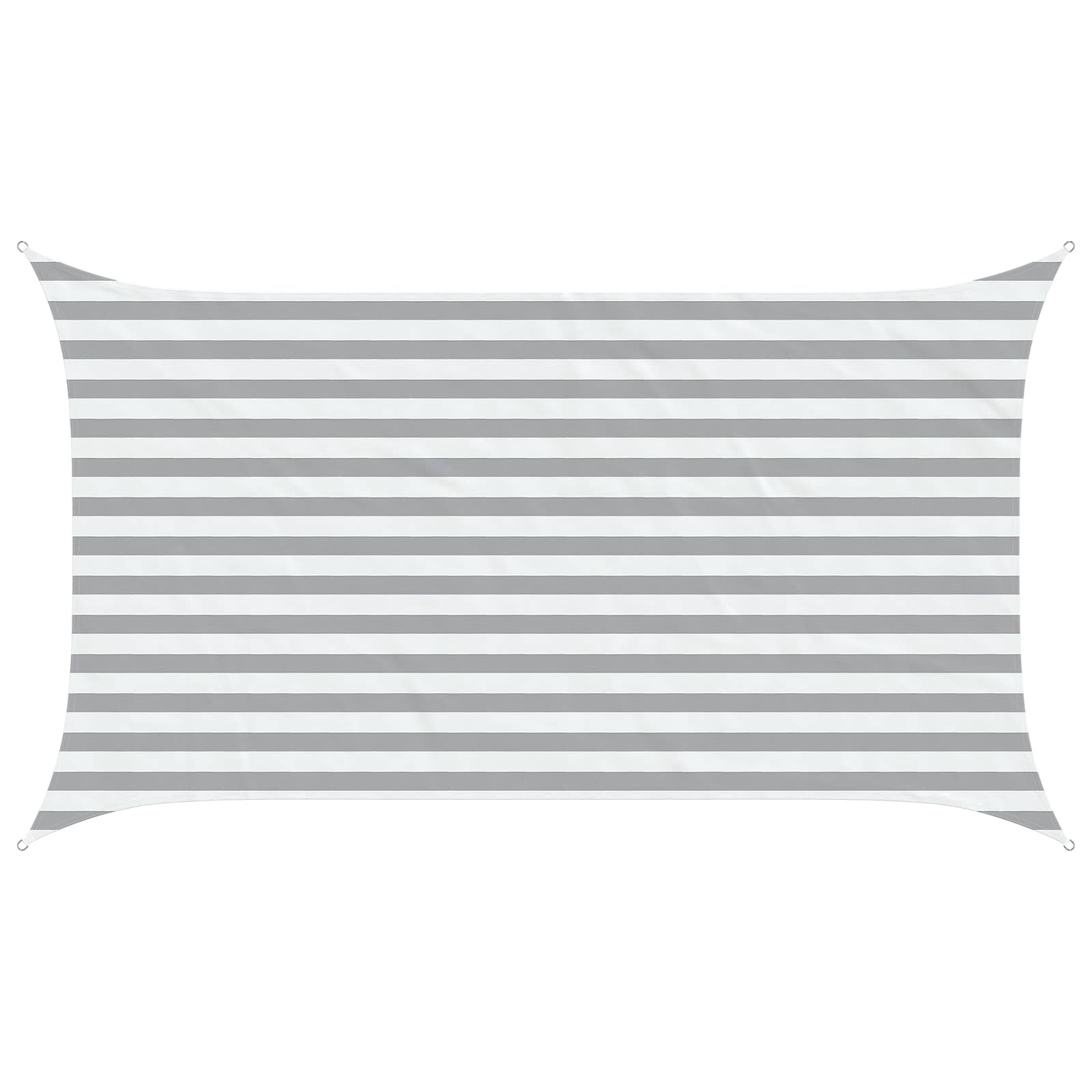 Sonnensegel Hellgrau und Weiß 3,5 x 2 m 100 % Polyester Oxford