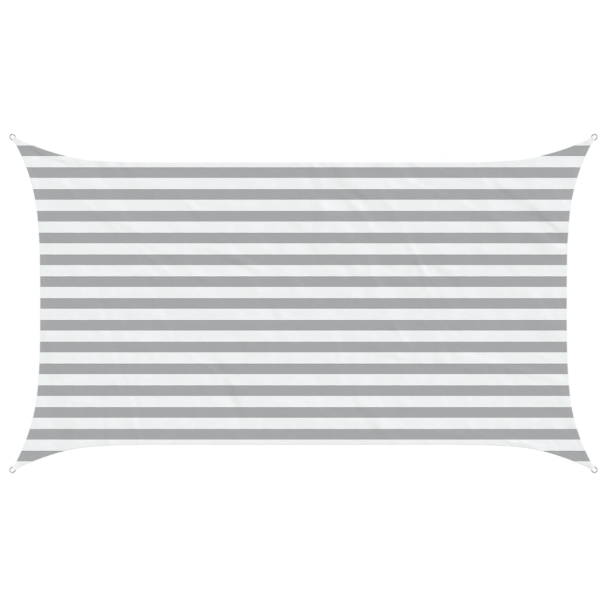 Sonnensegel Hellgrau und Weiß 2 x 3,5 m 100 % Polyester Oxford