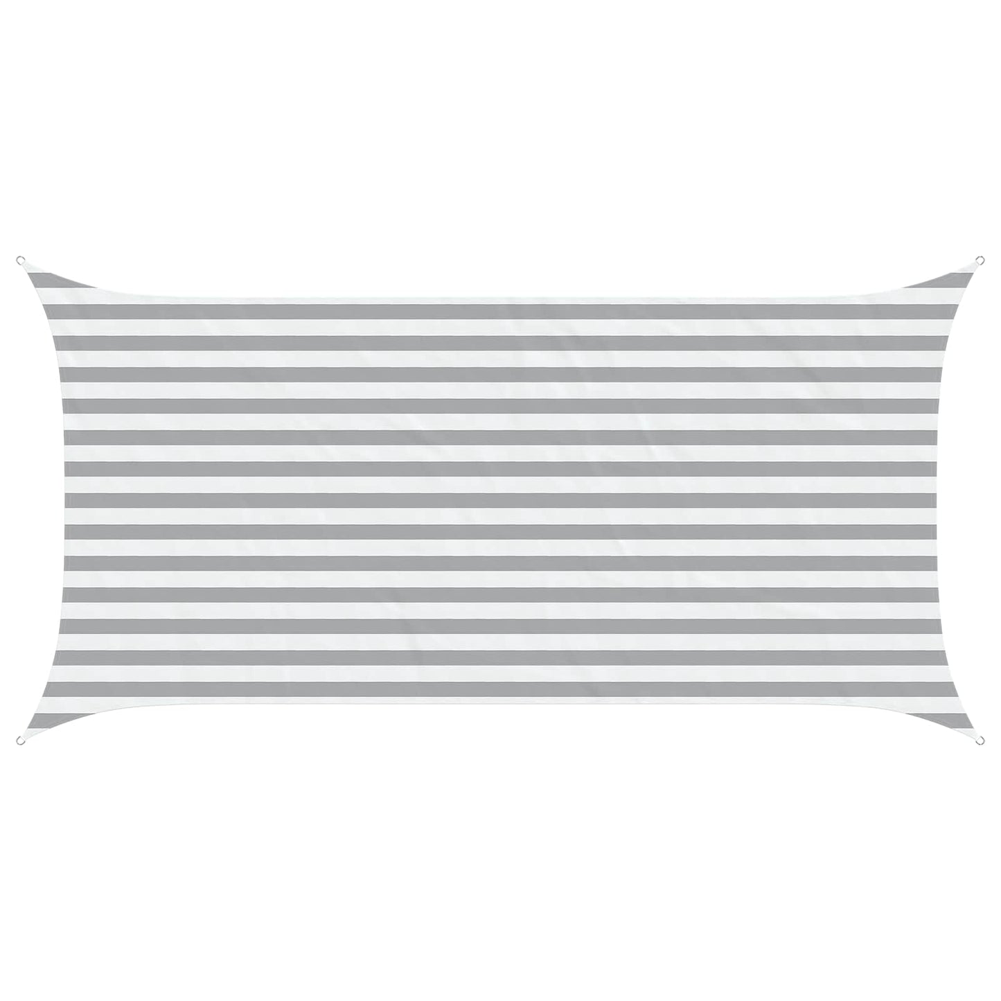 Sonnensegel Hellgrau und Weiß 4 x 2 m 100 % Polyester Oxford