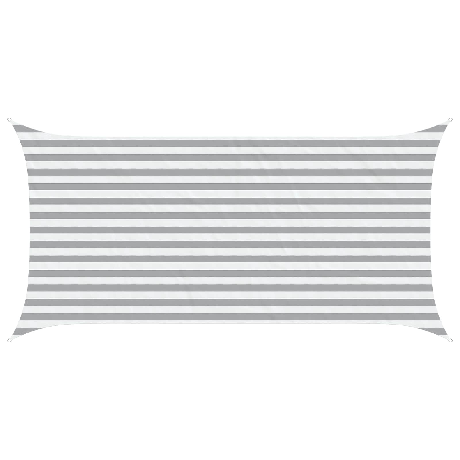Sonnensegel Hellgrau und Weiß 4 x 2 m 100 % Polyester Oxford