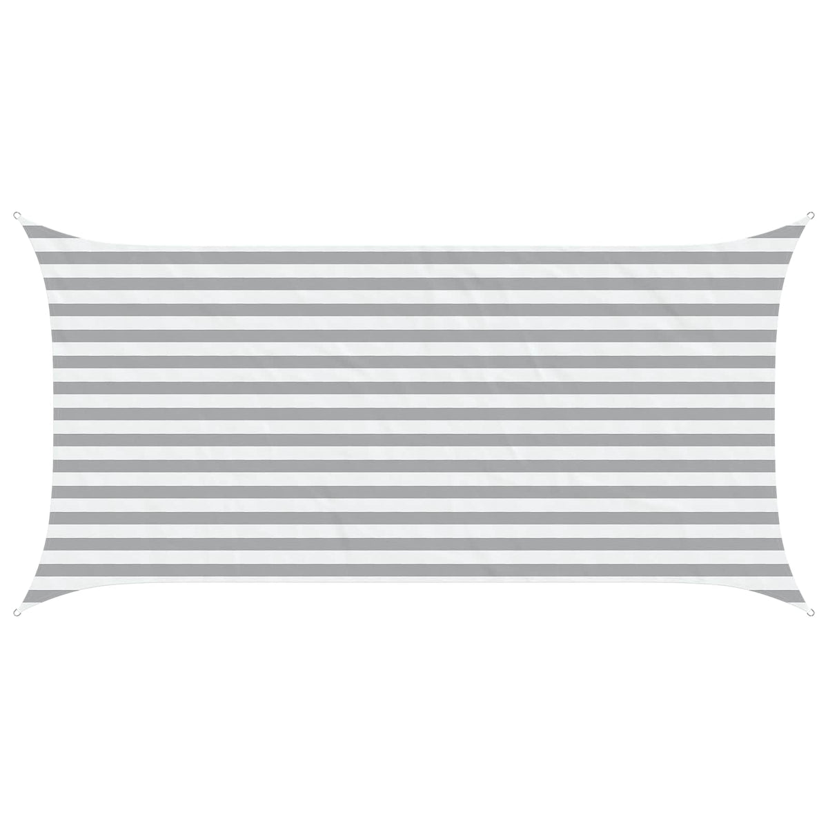 Sonnensegel Hellgrau und Weiß 2 x 4 m 100 % Polyester Oxford