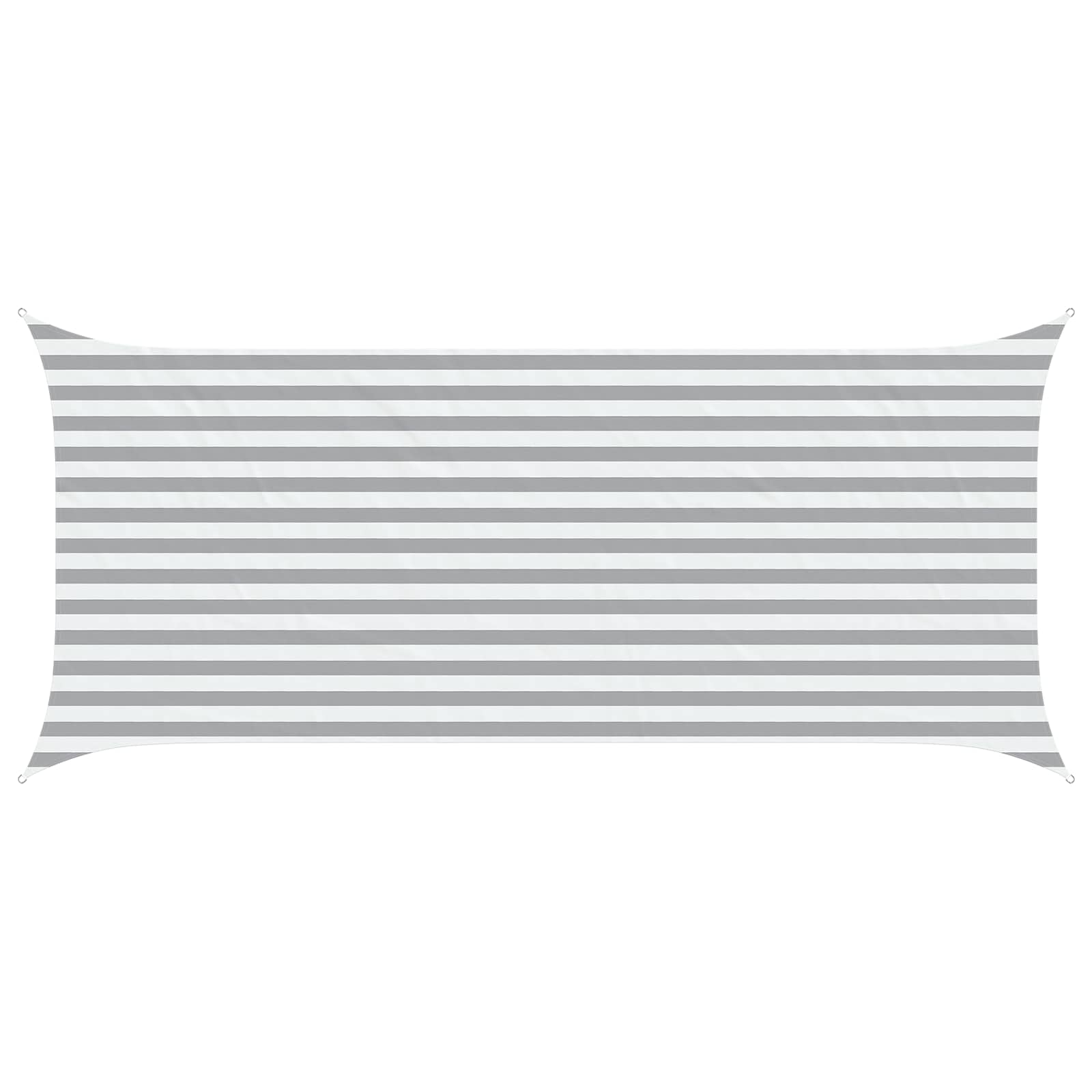 Sonnensegel Hellgrau und Weiß 4,5 x 2 m 100 % Polyester Oxford