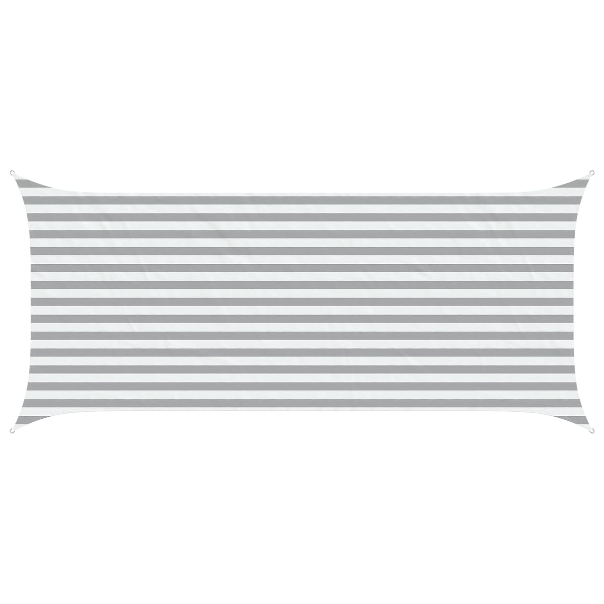 Sonnensegel Hellgrau und Weiß 2 x 4,5 m 100 % Polyester Oxford