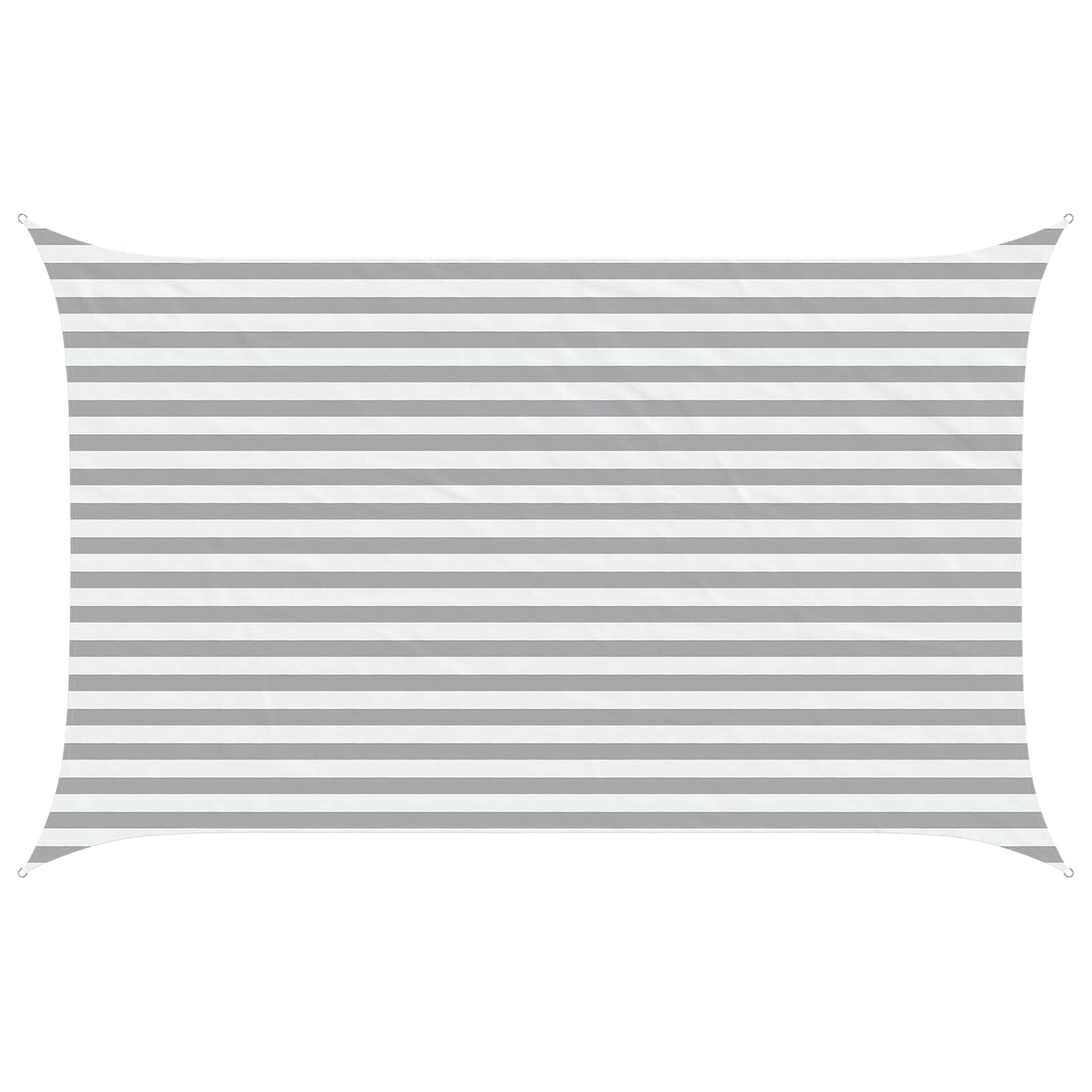 Sonnensegel Hellgrau und Weiß 4 x 2,5 m 100 % Polyester Oxford