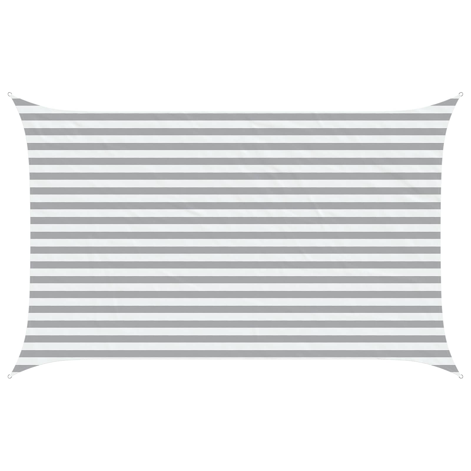 Sonnensegel Hellgrau und Weiß 4 x 2,5 m 100 % Polyester Oxford