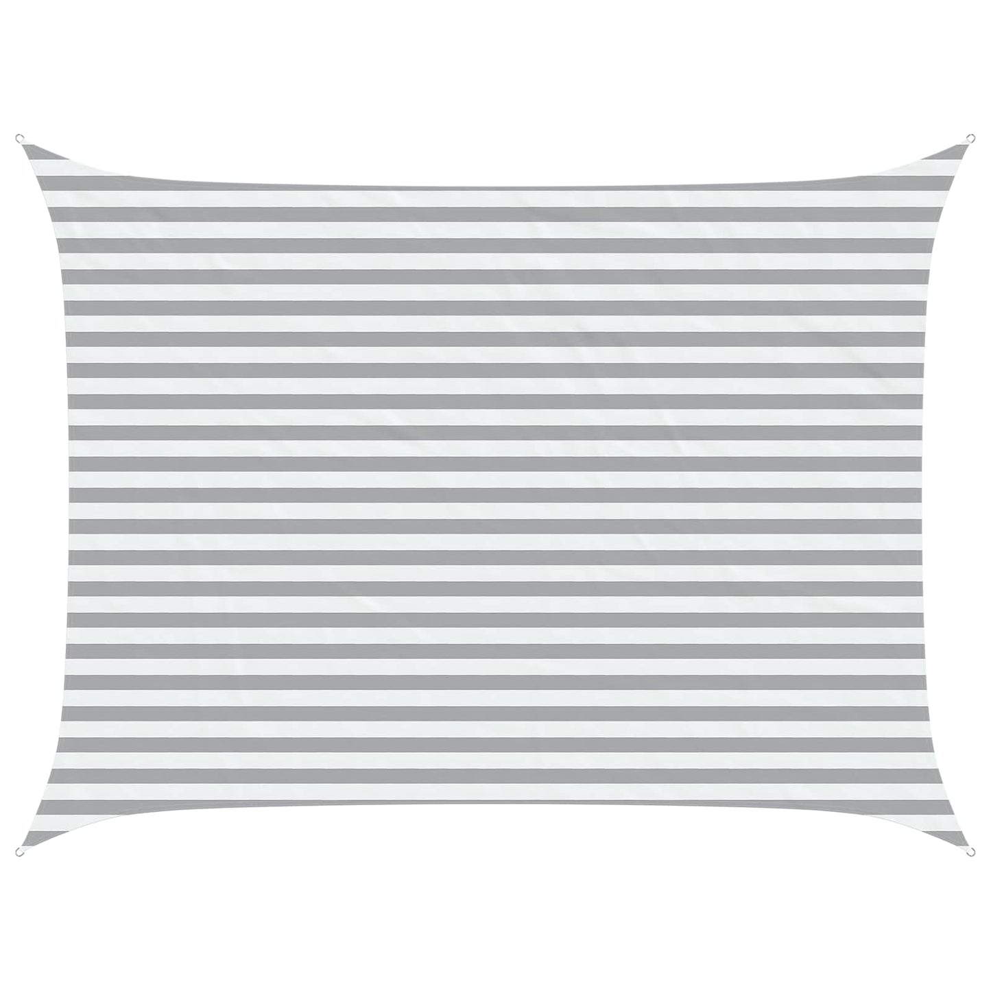 Sonnensegel Hellgrau und Weiß 4 x 3 m 100 % Polyester Oxford