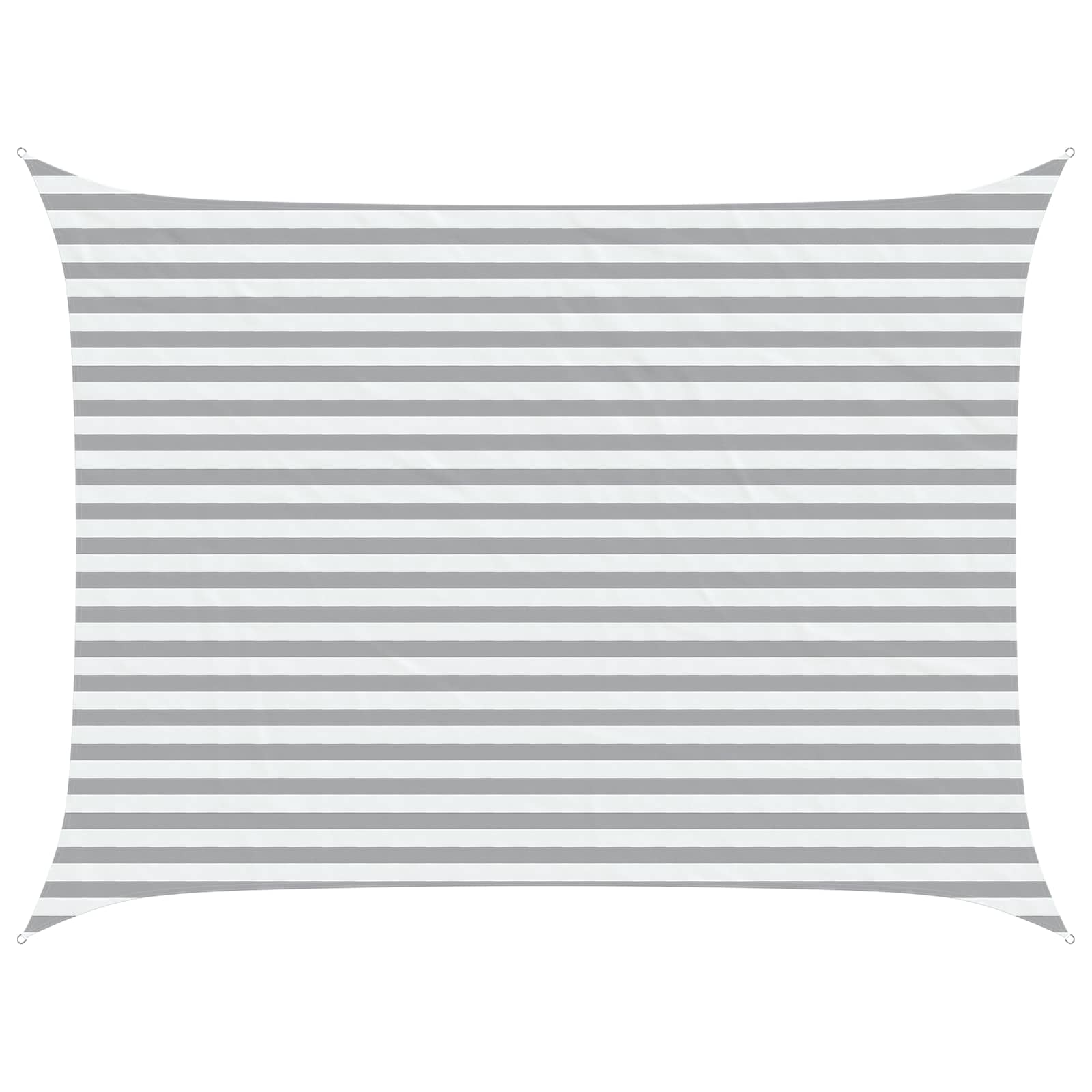 Sonnensegel Hellgrau und Weiß 4 x 3 m 100 % Polyester Oxford