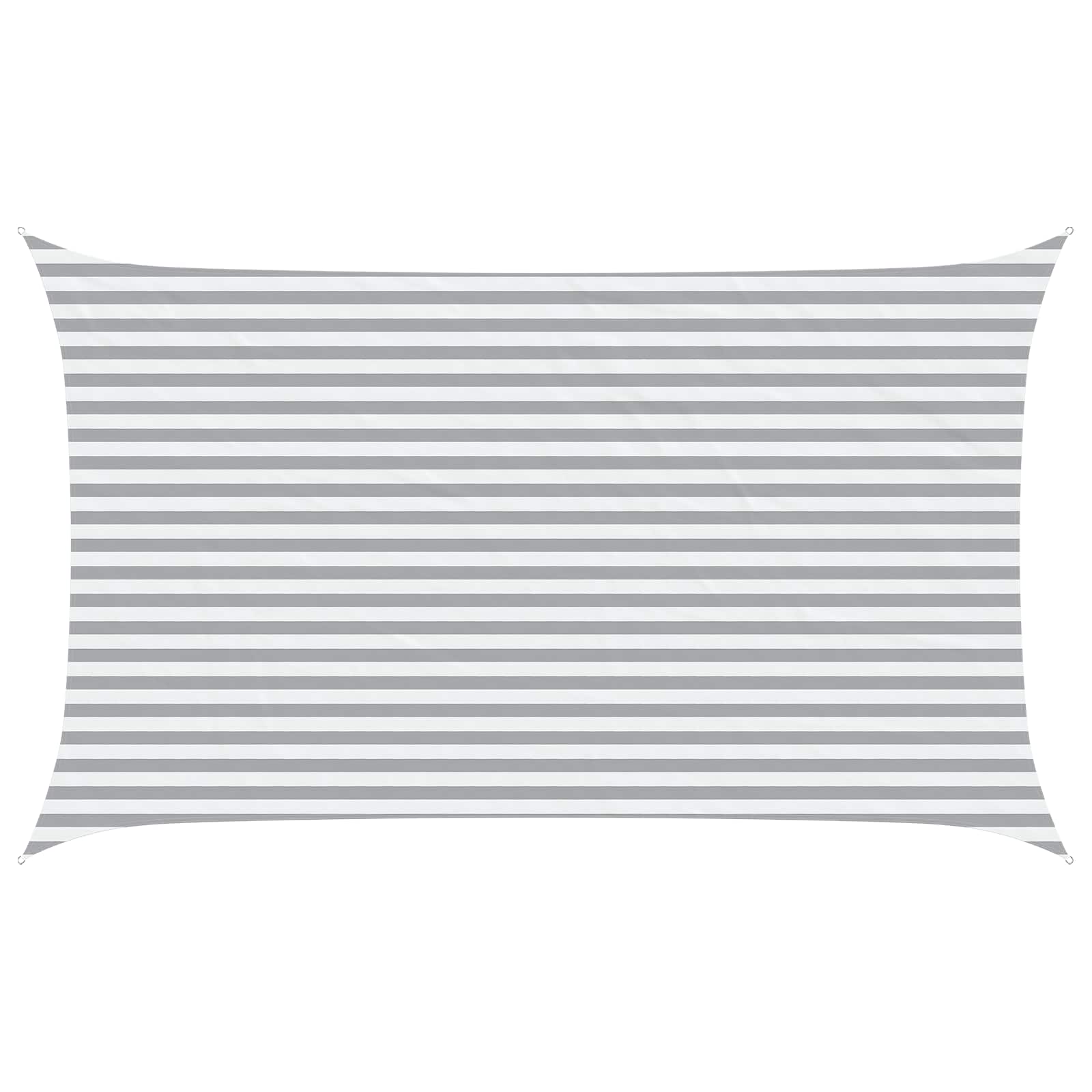 Sonnensegel Hellgrau und Weiß 5 x 3 m 100 % Polyester Oxford