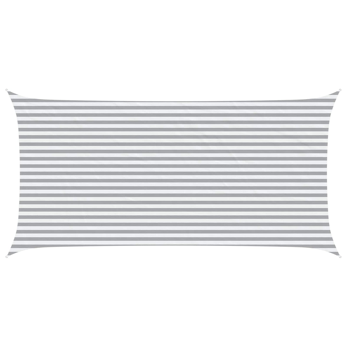 Sonnensegel Hellgrau und Weiß 6 x 3 m 100 % Polyester Oxford