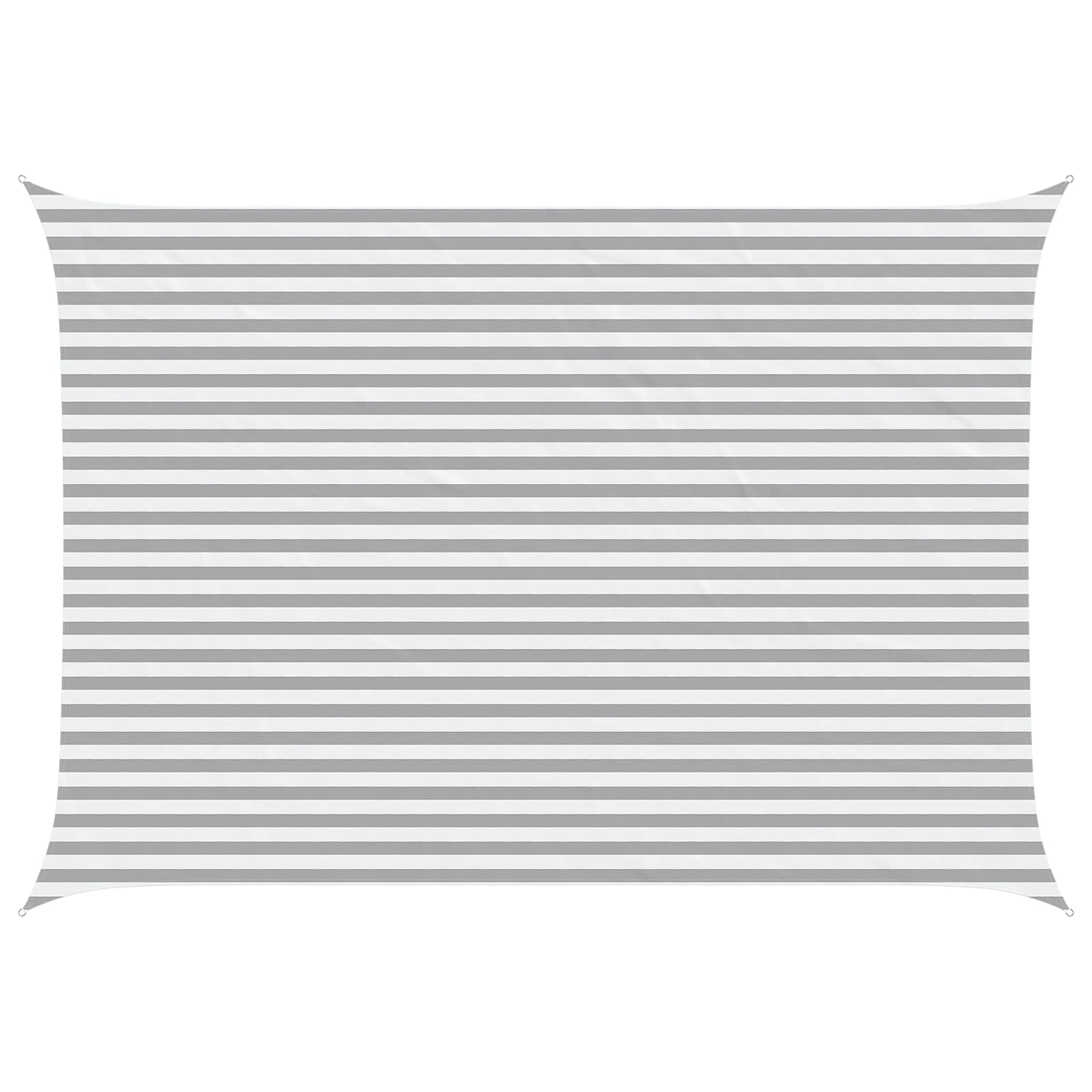 Sonnensegel Hellgrau und Weiß 5 x 3,5 m 100 % Polyester Oxford