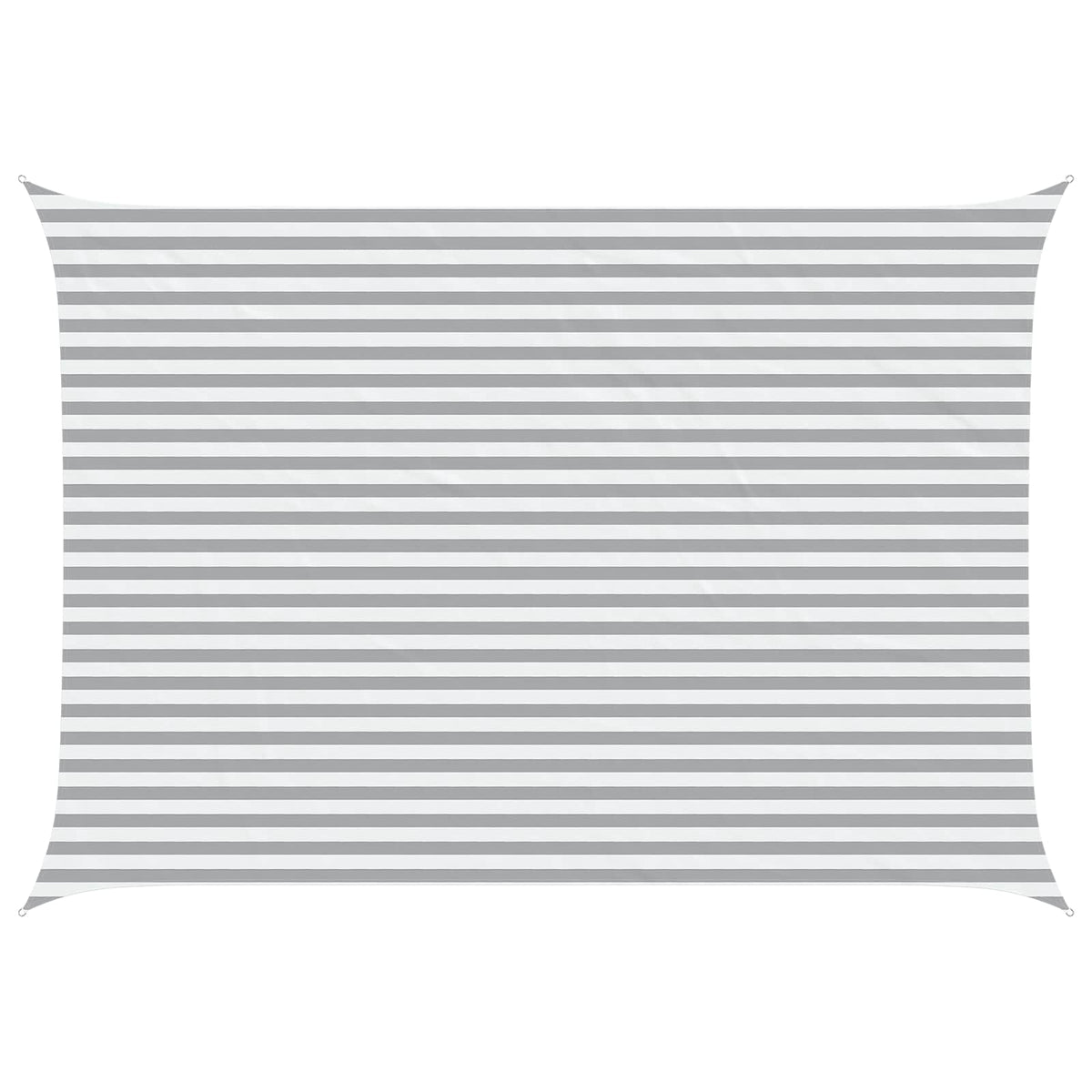 Sonnensegel Hellgrau und Weiß 3,5 x 5 m 100 % Polyester Oxford