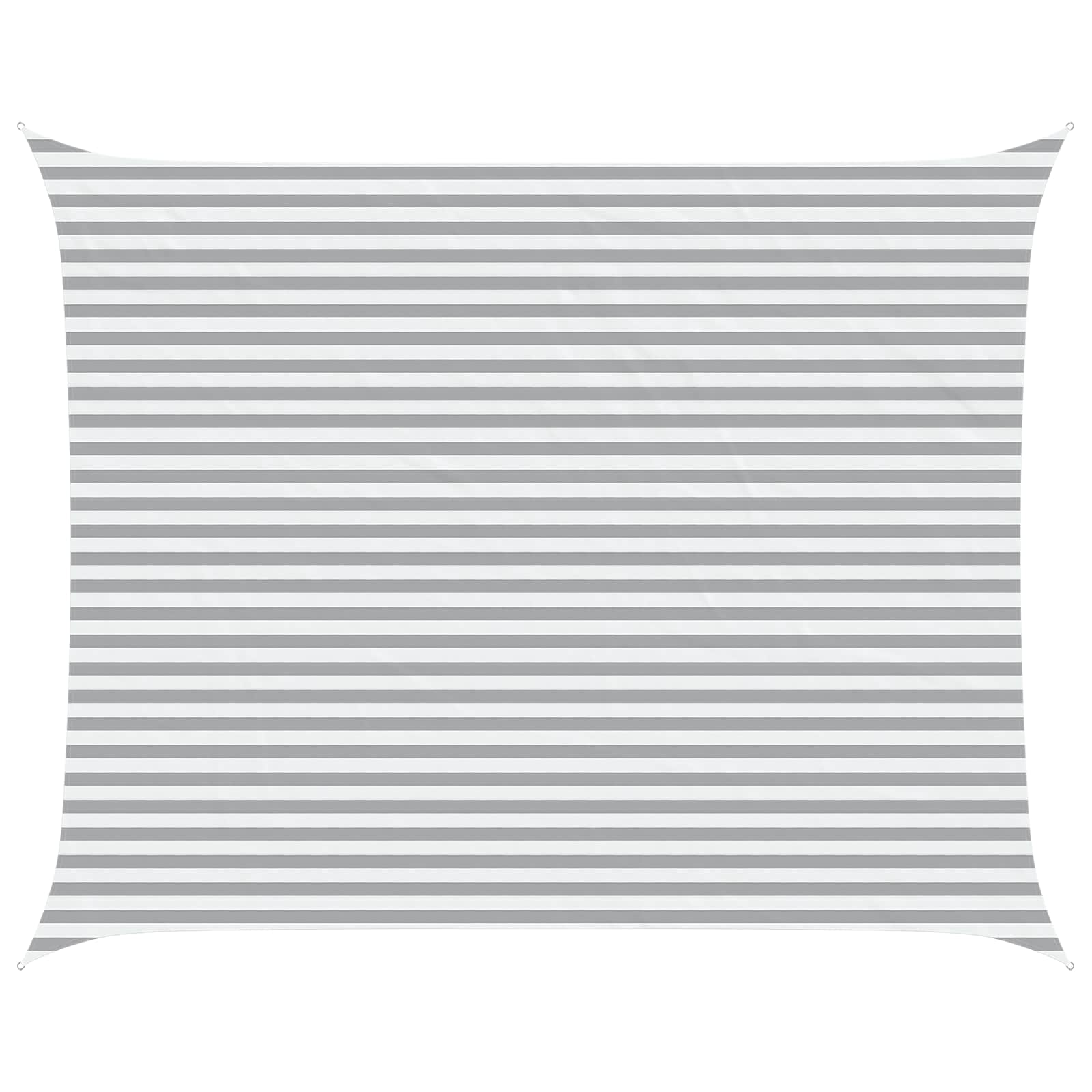 Sonnensegel Hellgrau und Weiß 5 x 4 m 100 % Polyester Oxford