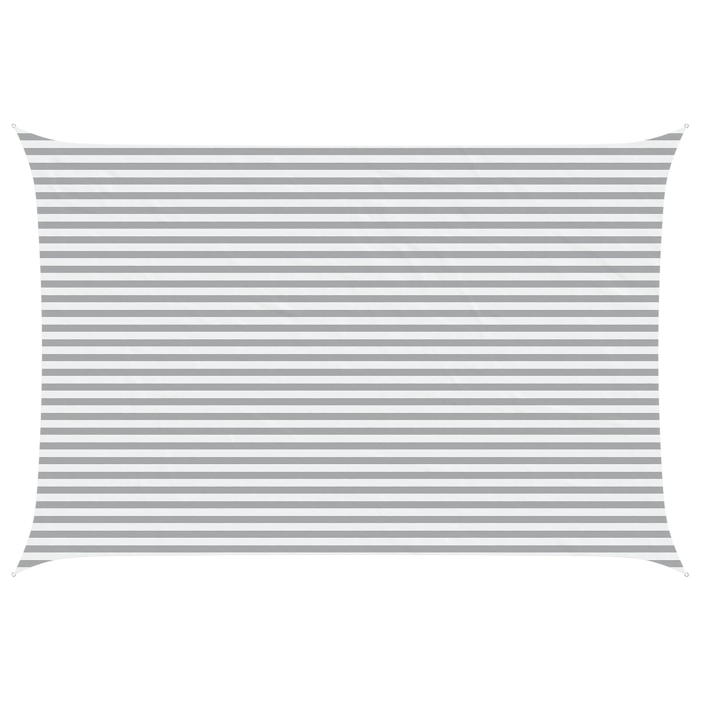 Sonnensegel Hellgrau und Weiß 6 x 4 m 100 % Polyester Oxford