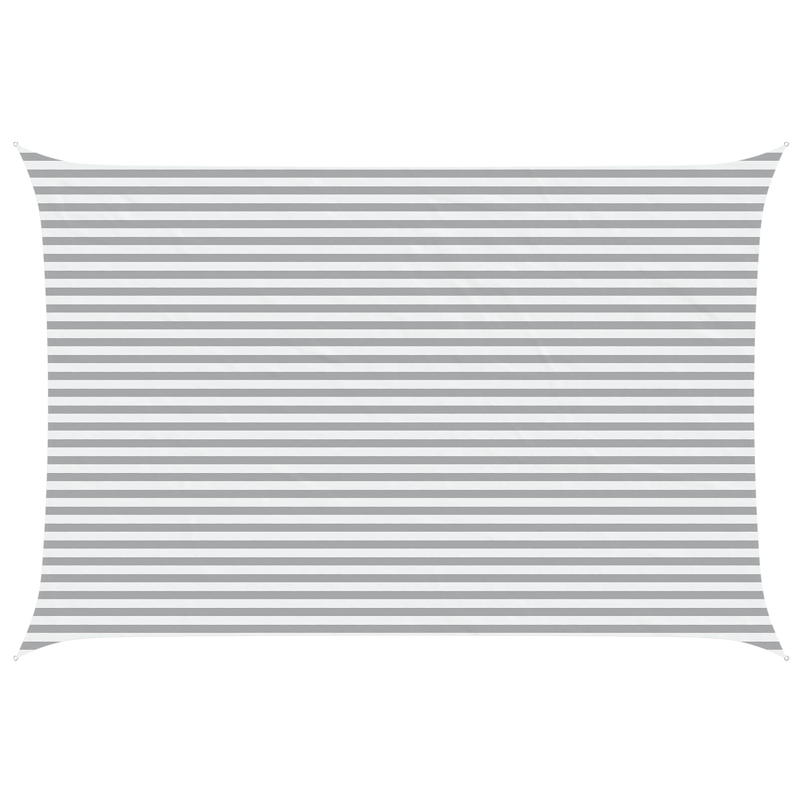 Sonnensegel Hellgrau und Weiß 6 x 4 m 100 % Polyester Oxford