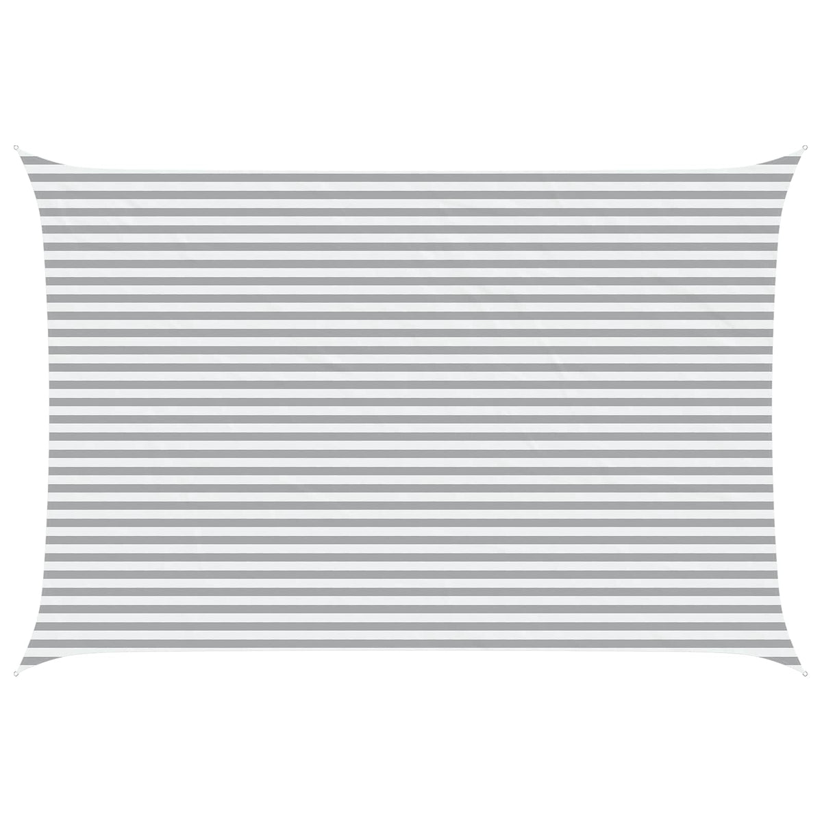 Sonnensegel Hellgrau und Weiß 4 x 6 m 100 % Polyester Oxford