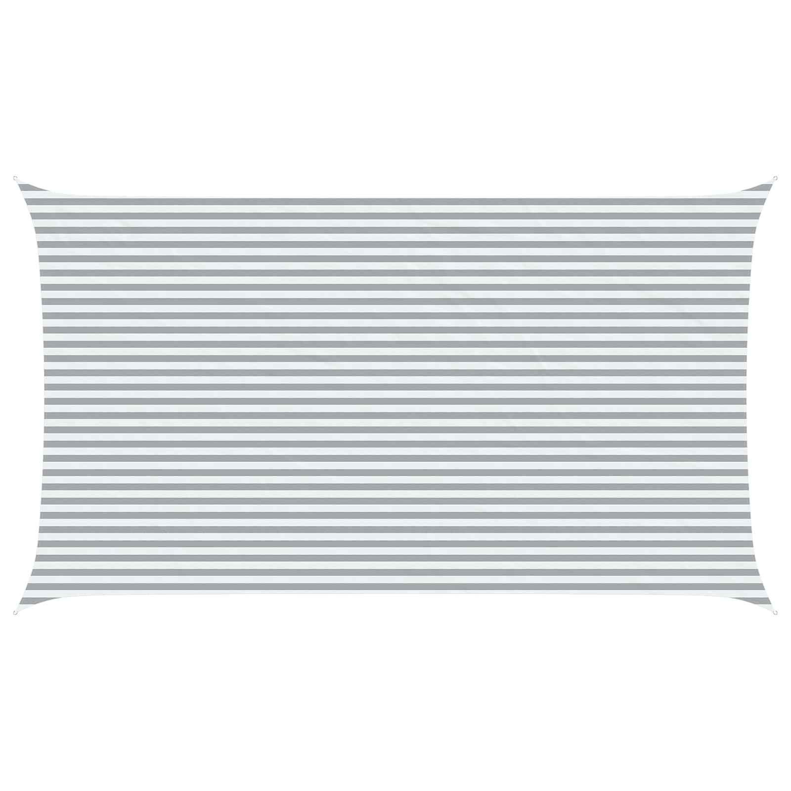 Sonnensegel Hellgrau und Weiß 7 x 4 m 100 % Polyester Oxford