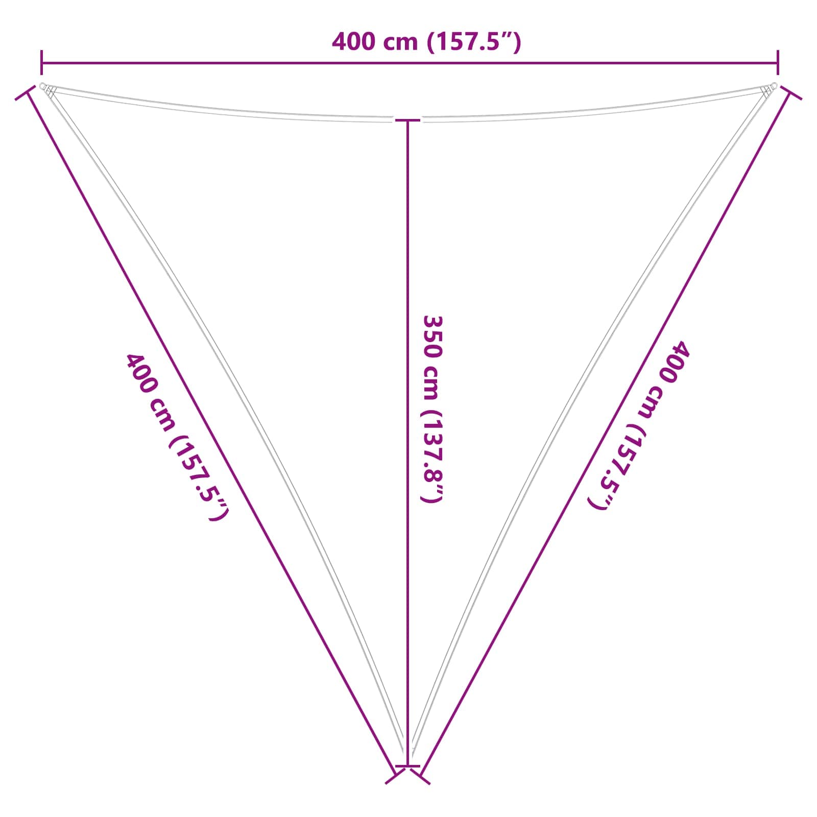 Sonnensegel 4 x 4 x 4 m 100 % Polyester Oxford Dreieckig