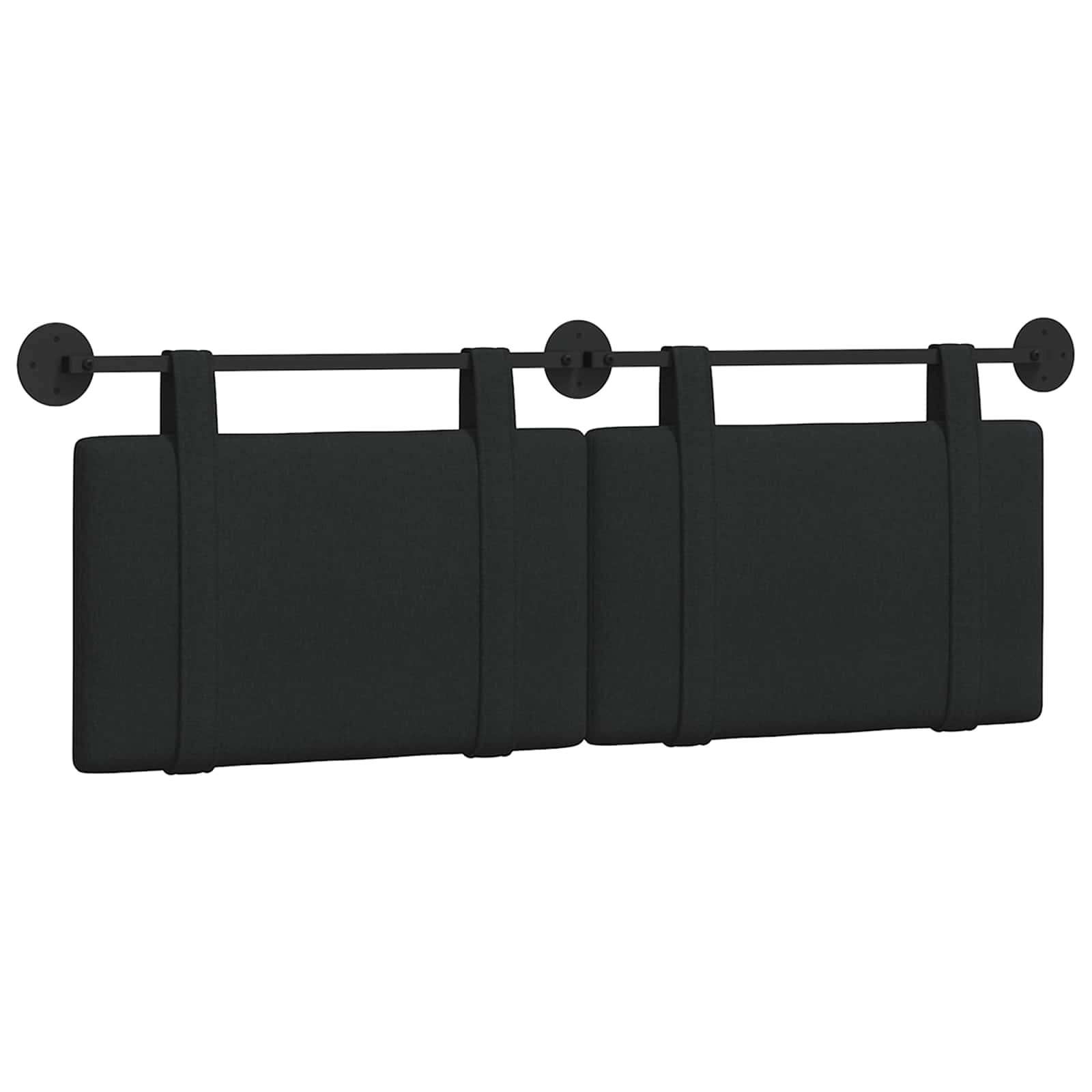 Hängendes Kopfteil Schwarz Stoff