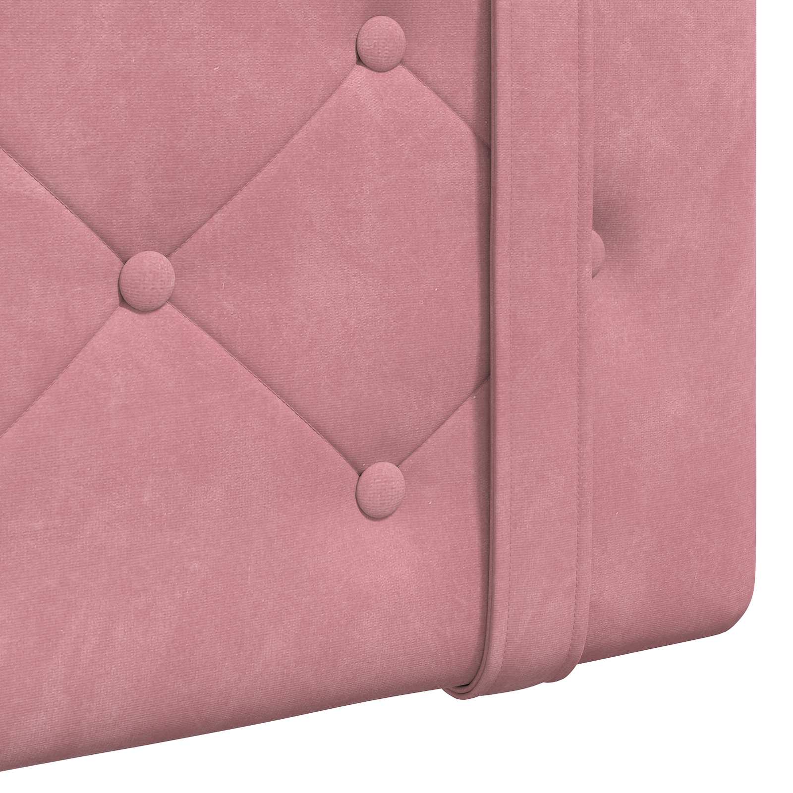 Hängendes Kopfteil Rosa Samt