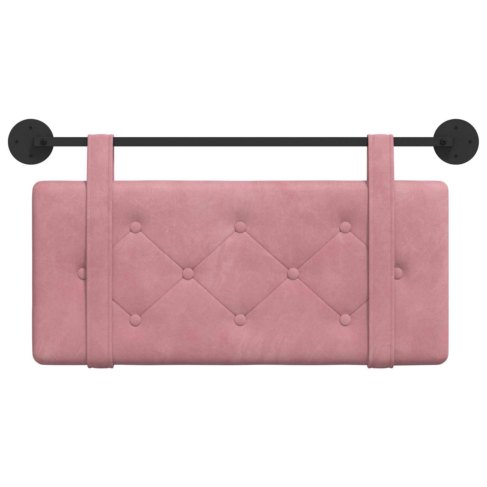 Hängendes Kopfteil Rosa Samt