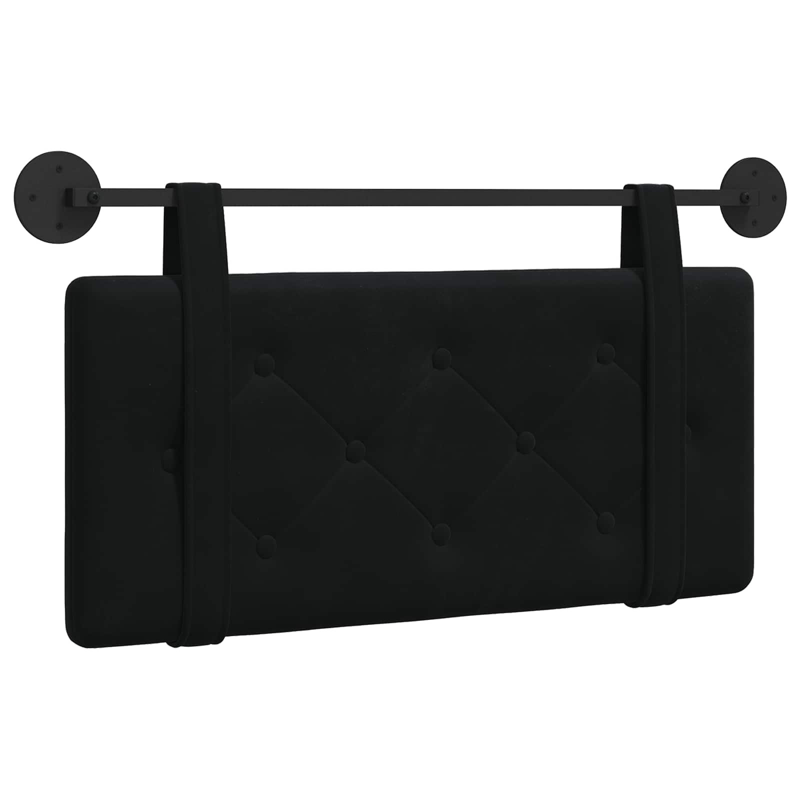 Hängendes Kopfteil Schwarz Samt